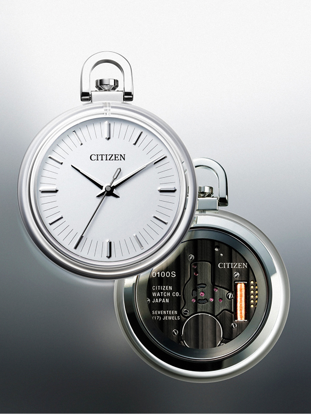 CITIZEN剛發表的「Cal.0100」概念石英懷錶，誤差±1秒/年。