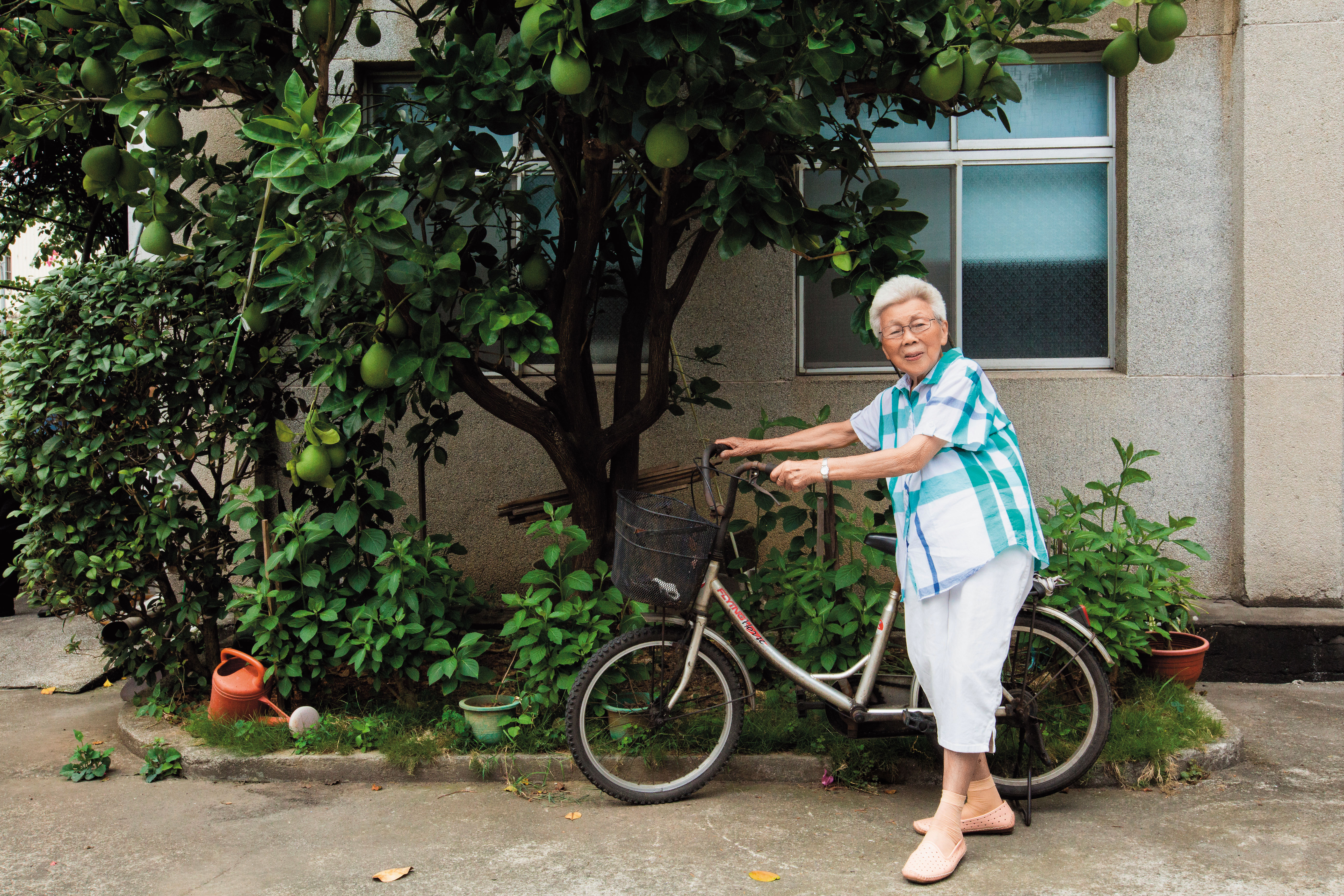 周張招阿嬤有著古早人勤勞的個性,閒不下來,92歲仍堅持自己煮菜、洗衣、種花。