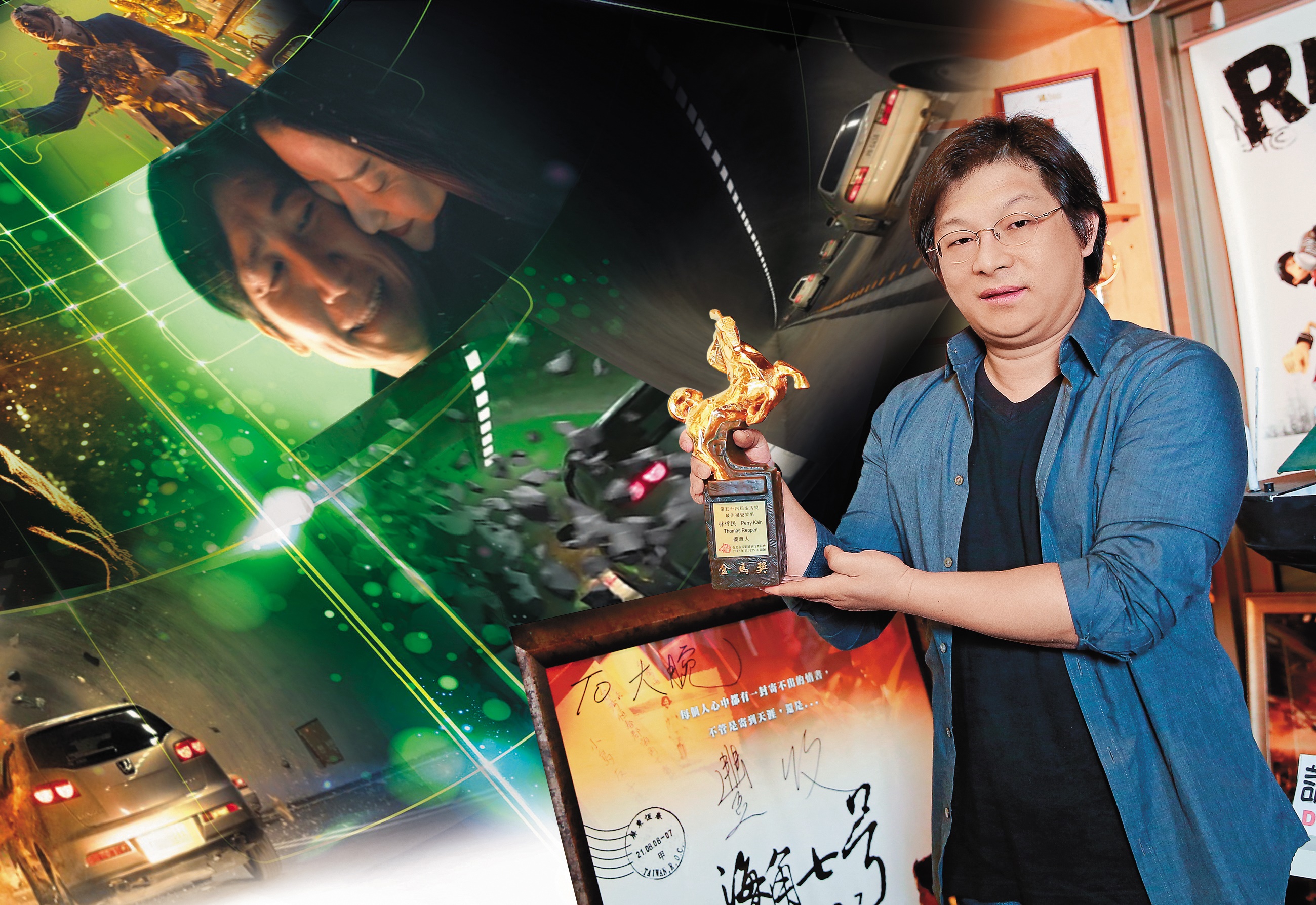 林哲民帶領台灣團隊，去年以電影《擺渡人》首次拿下金馬獎最佳視覺效果獎。（大腕提供）