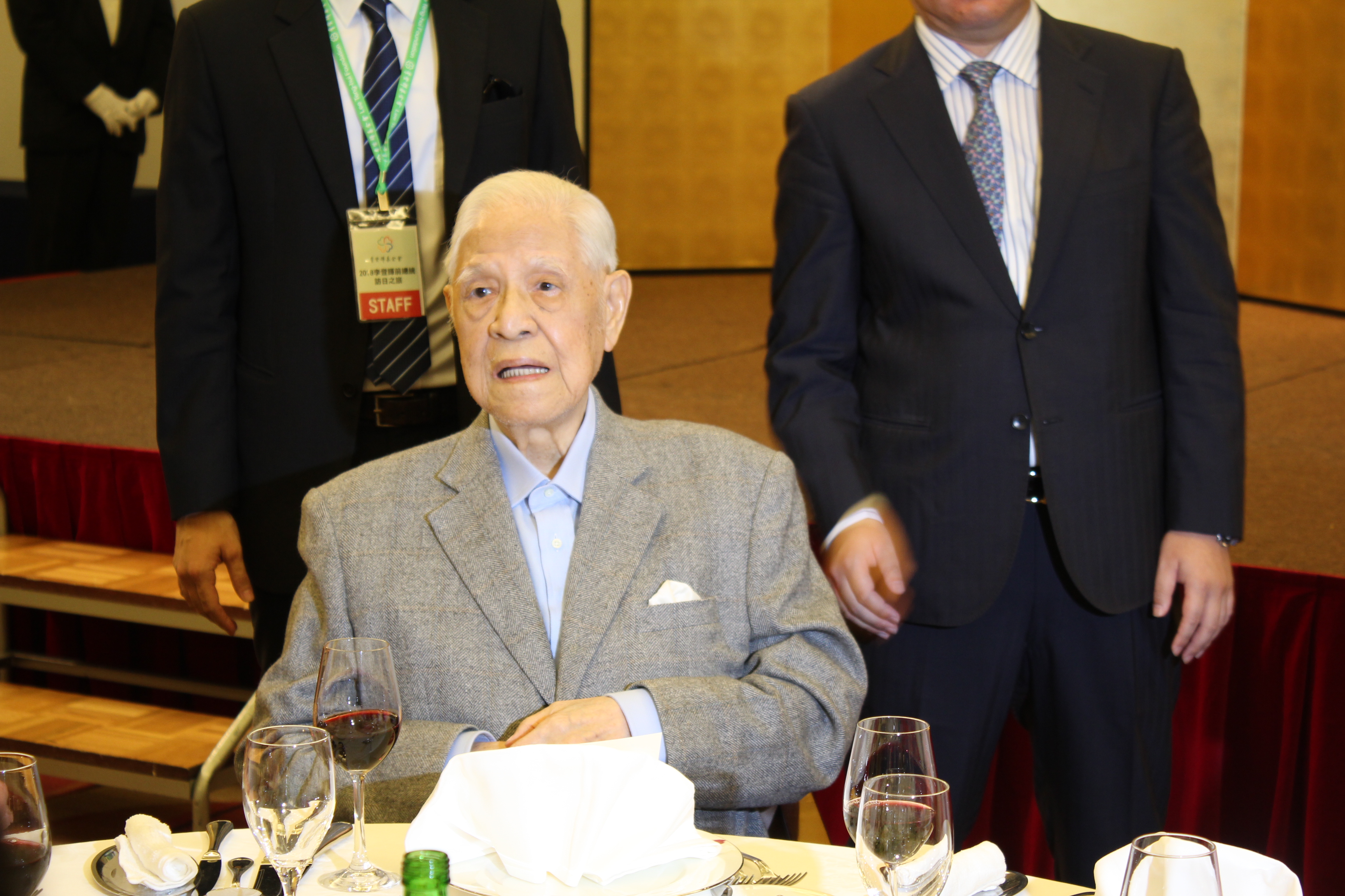 前總統李登輝今晚出席歡迎晚宴。