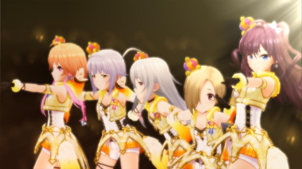 「Yes! Party Time!!」的MV中,偶像們不時擺出不同姿勢。(圖片來源:筆者手機截圖。)