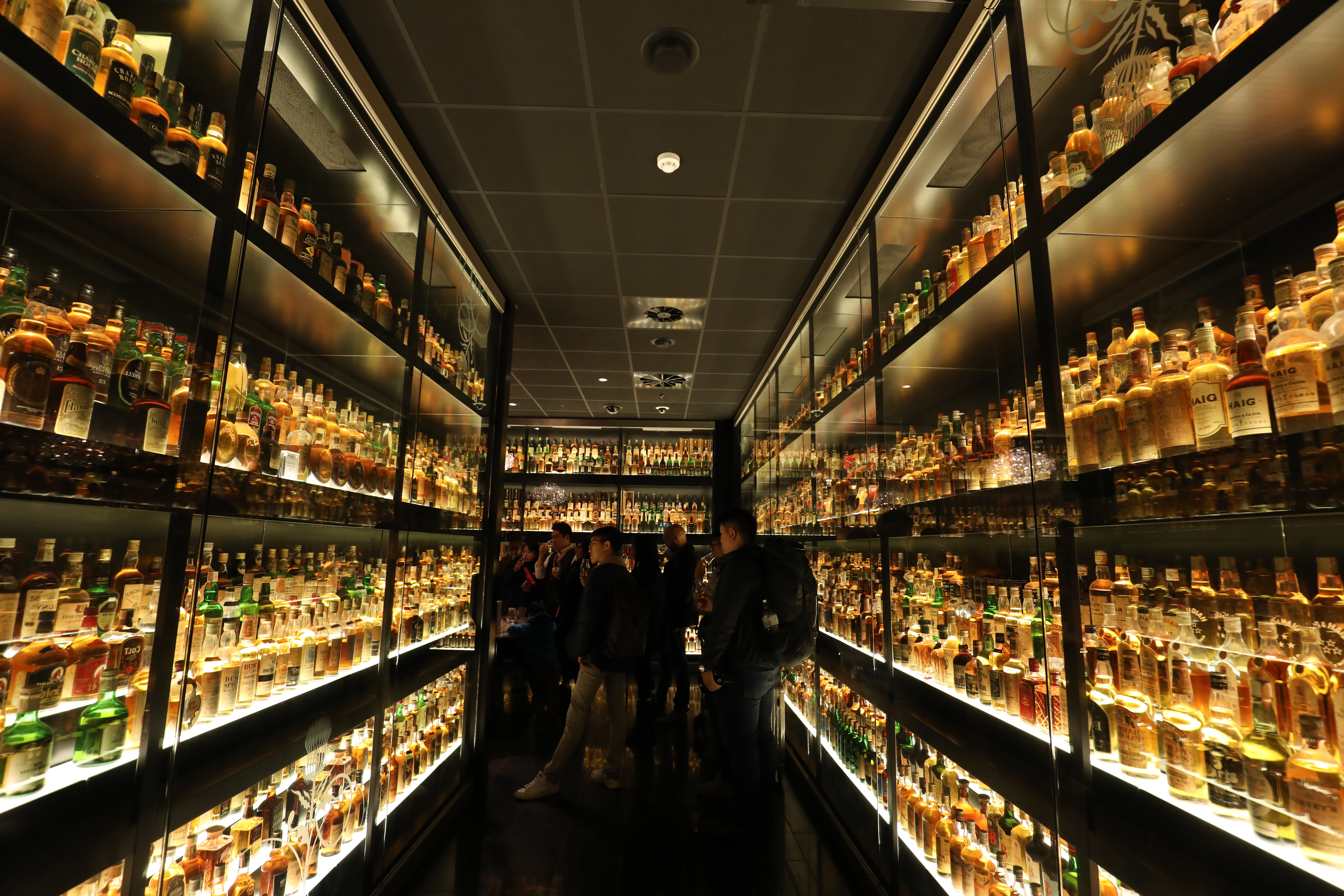 在巴西收藏家Claive Vidiz蒐羅的上千瓶珍釀環繞下學品酒，分外有感覺。