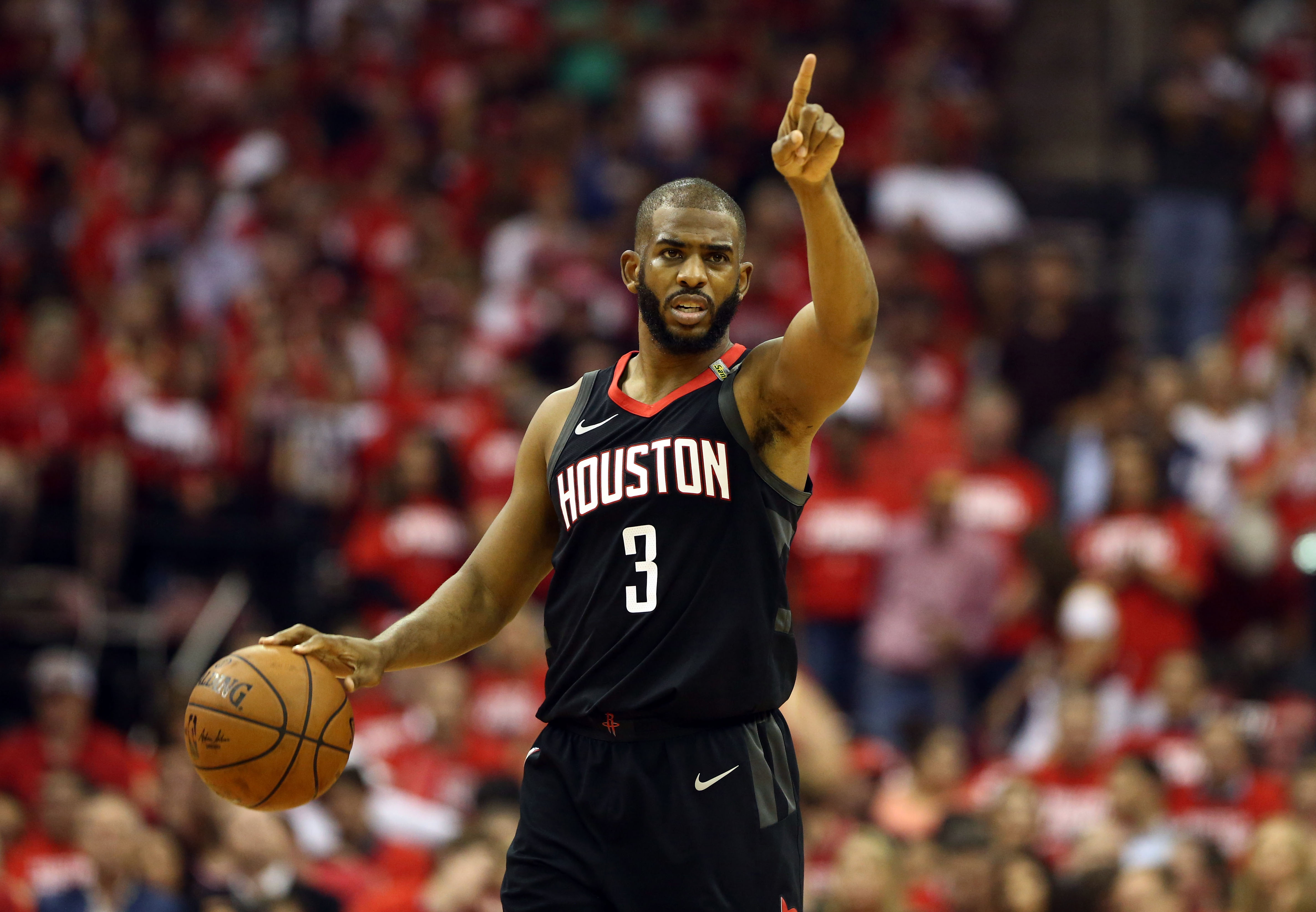 「CP3」保羅（Chris Paul）加入火箭，搭配哈登組成「HP雙核心」。（東方IC）