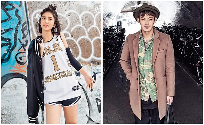 威廉（右）爆出與曾被網友票選為「最正女主播」的TSNA體育網執行長卓君澤（左），熱戀超過半年，2人還一起前往泰國跨年，愛的足跡遍及各地。（翻攝自威廉臉書及卓君澤IG）