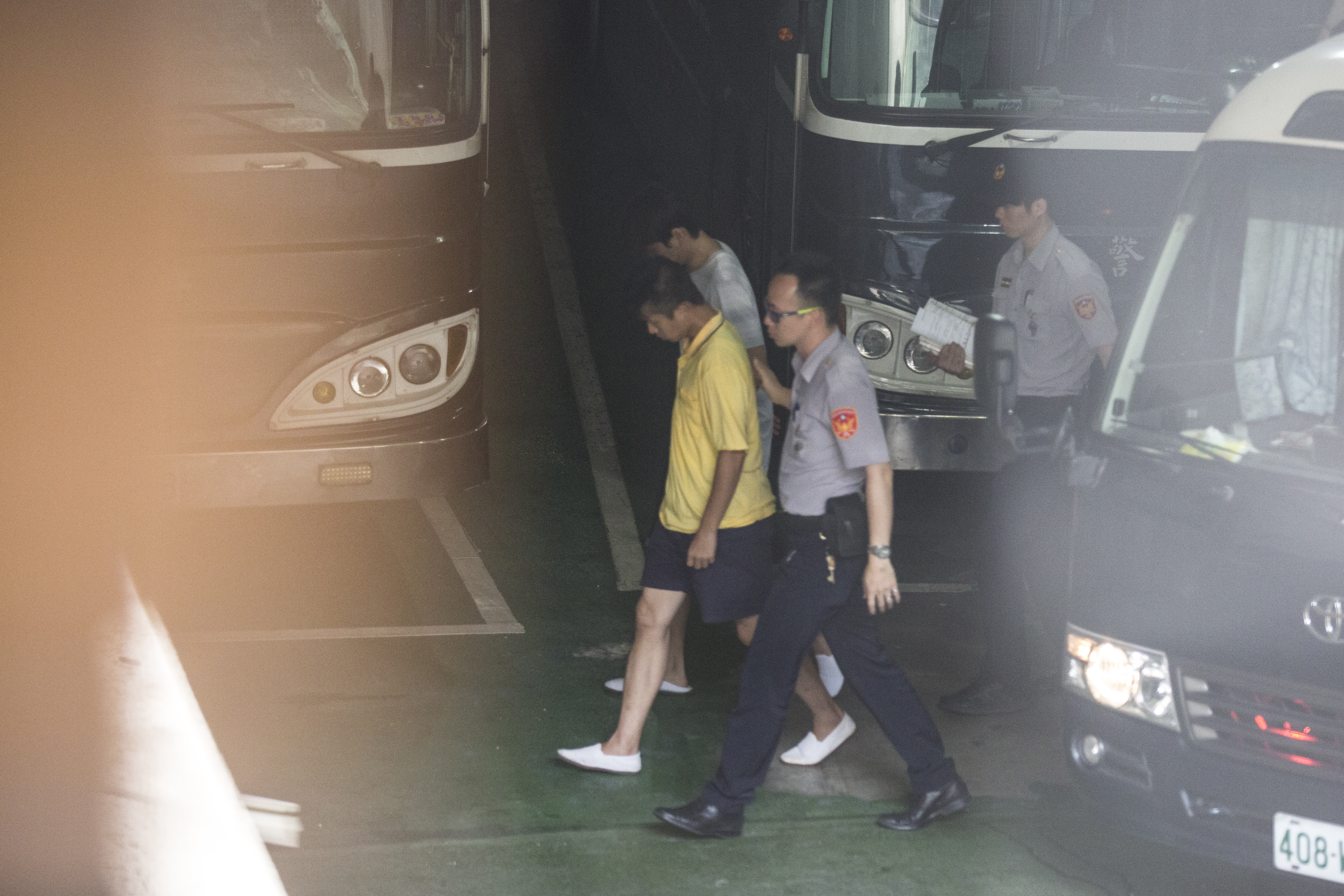 被提訊釐清案情的陳伯謙，今至台北地檢署應訊。（攝影組）