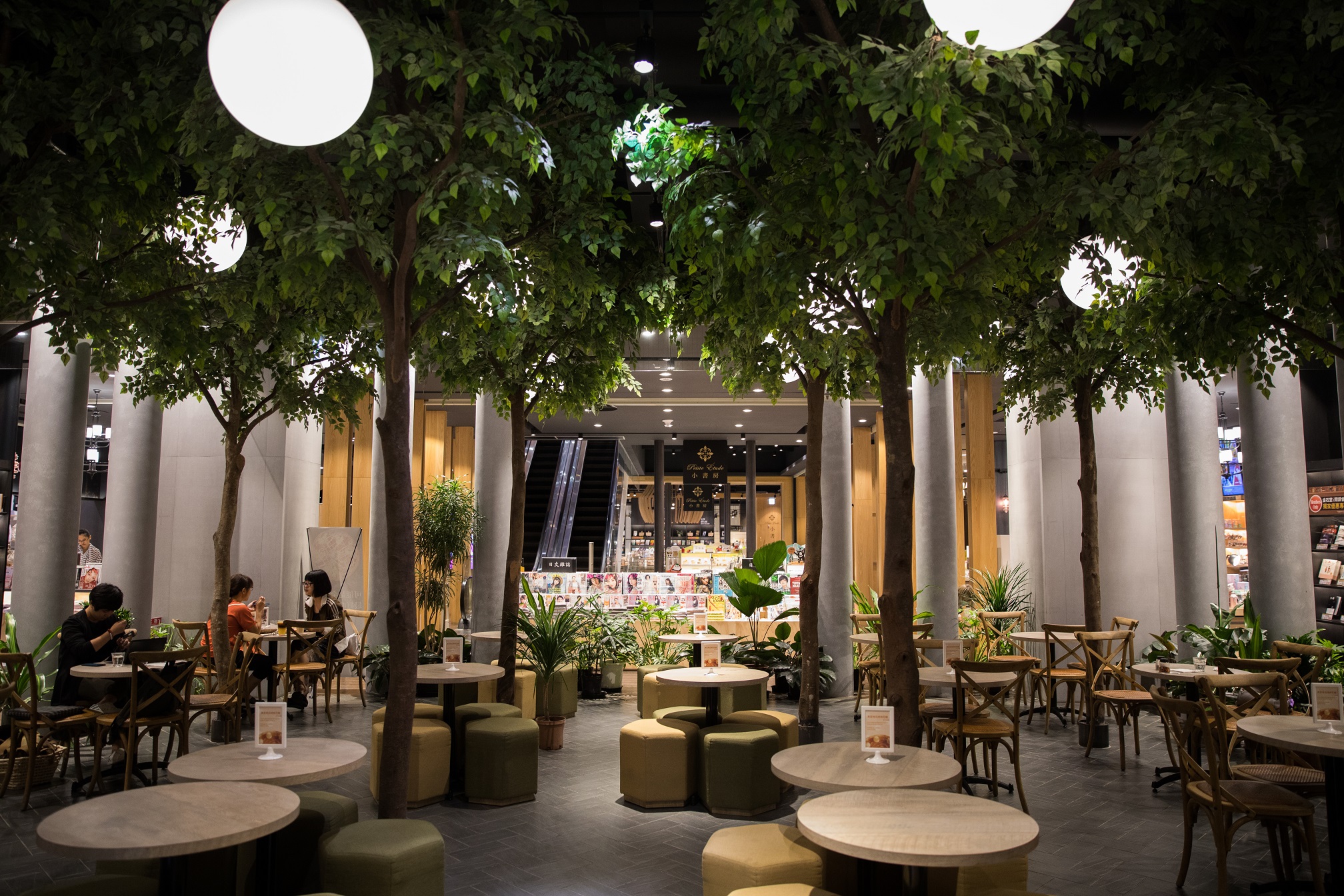 藏在書店裡面的店，也有點叢林風。