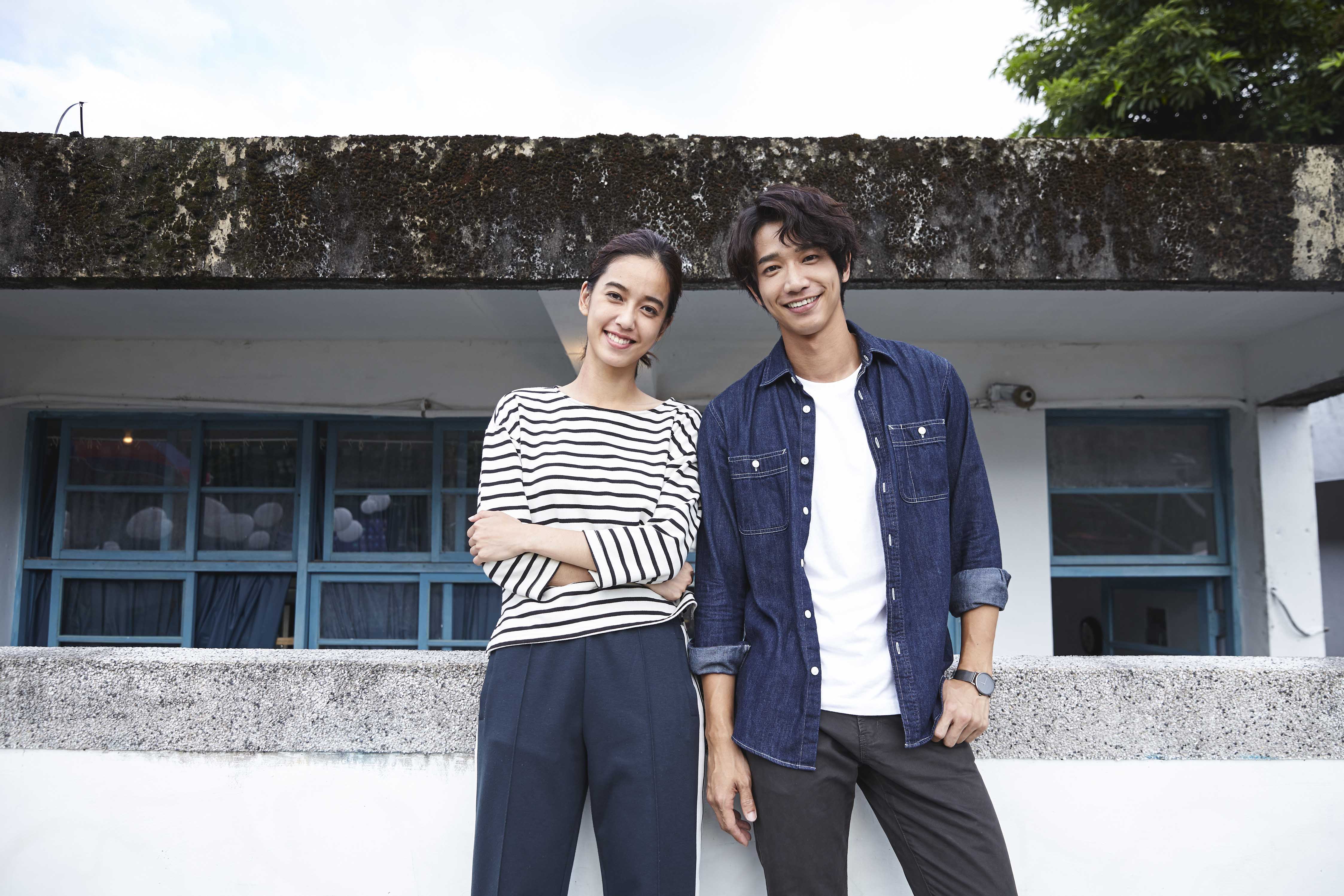 劉以豪和陳庭妮在花蓮拍戲，兩個人都覺得很放鬆。（歐銻銻娛樂提供）