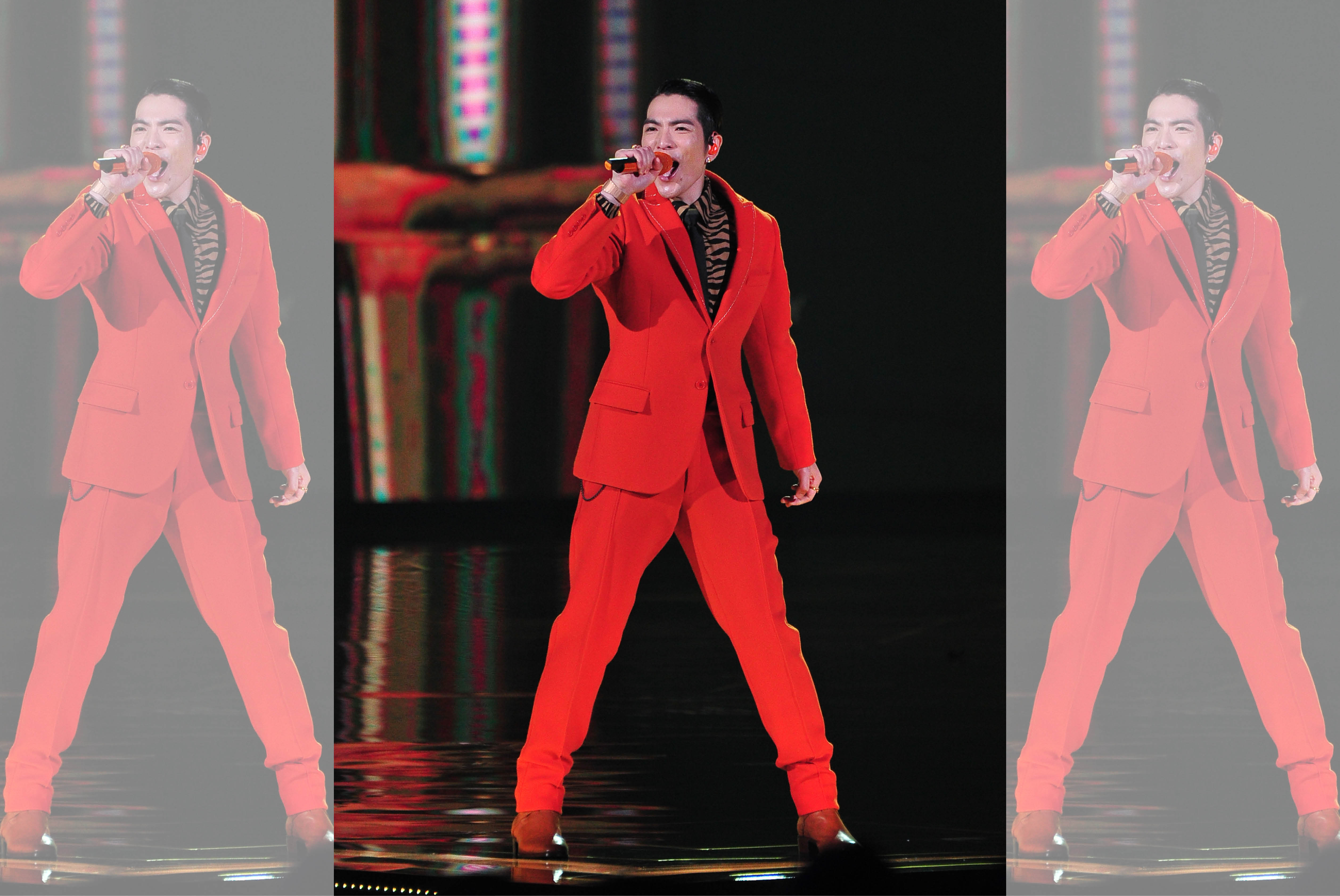 已是歌王的蕭敬騰，在這屆的金曲獎頒獎典禮中，也展現了驚人的主持功力。（台視提供）