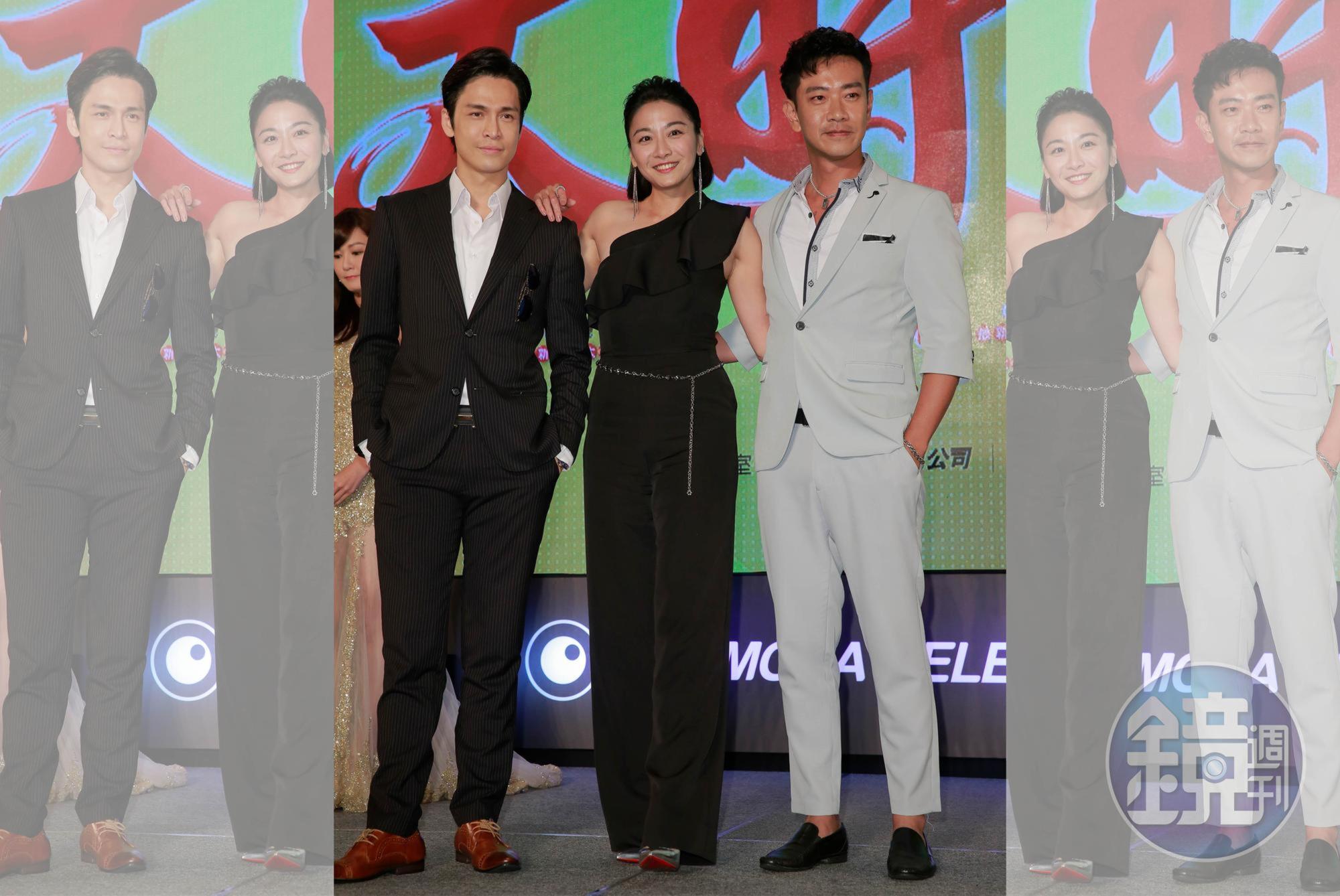 Gino(左起)、江祖平、江俊翰為《大時代》的男女主角。