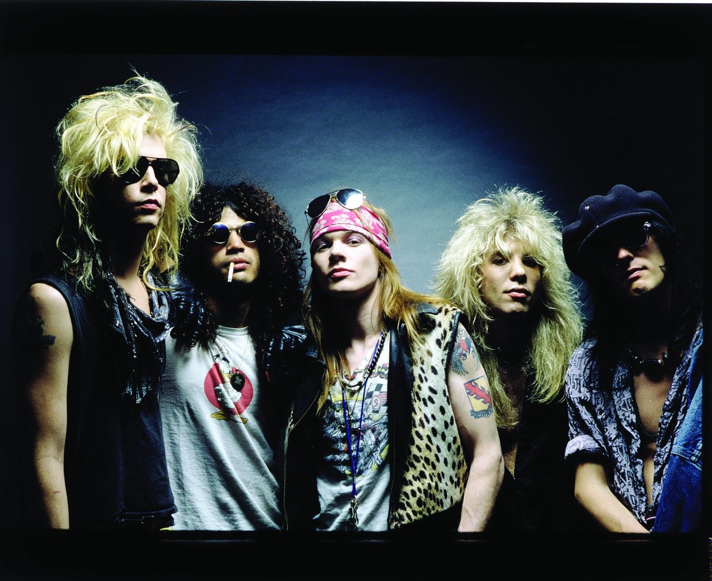 槍與玫瑰(GUNS N’ ROSES)將於11月來台開唱，首張專輯也將重新推出讓樂迷收藏。（環球提供）