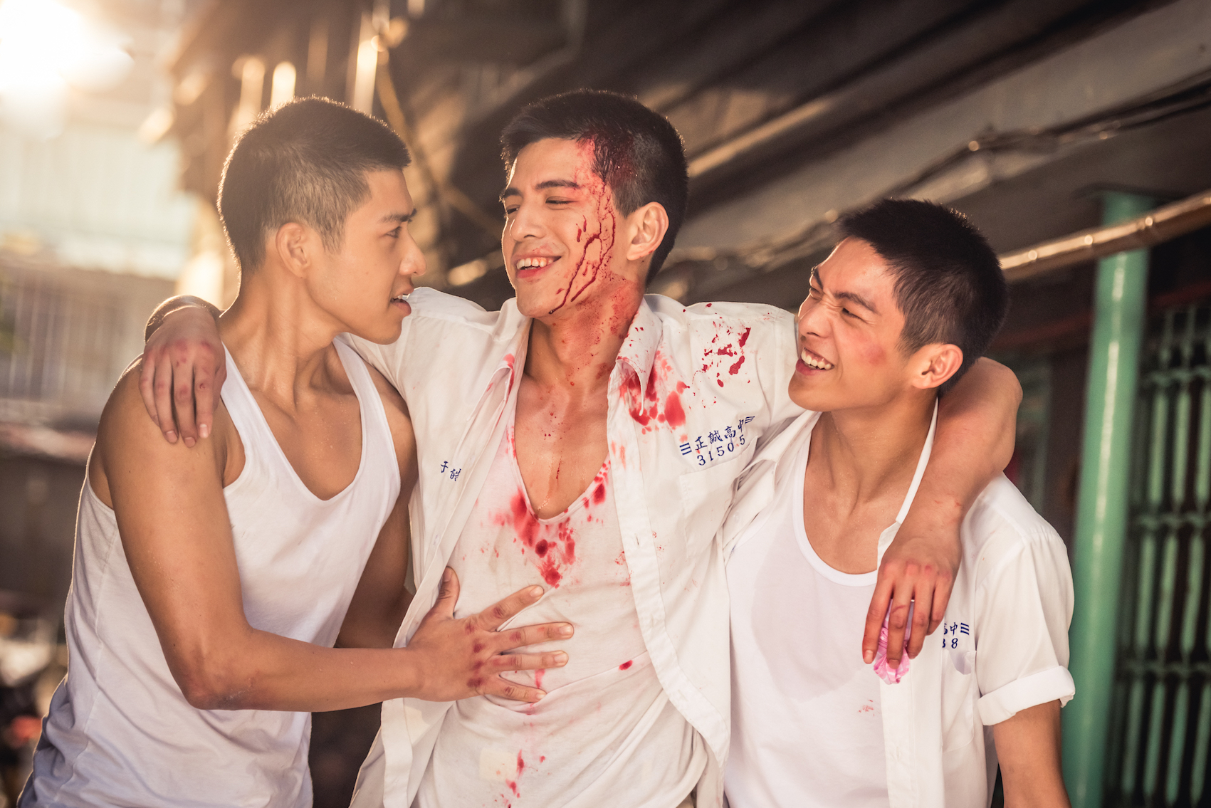 林柏叡、吳岳擎以及林輝瑝在《鬥魚》電影版擔綱要角。（結果娛樂提供）