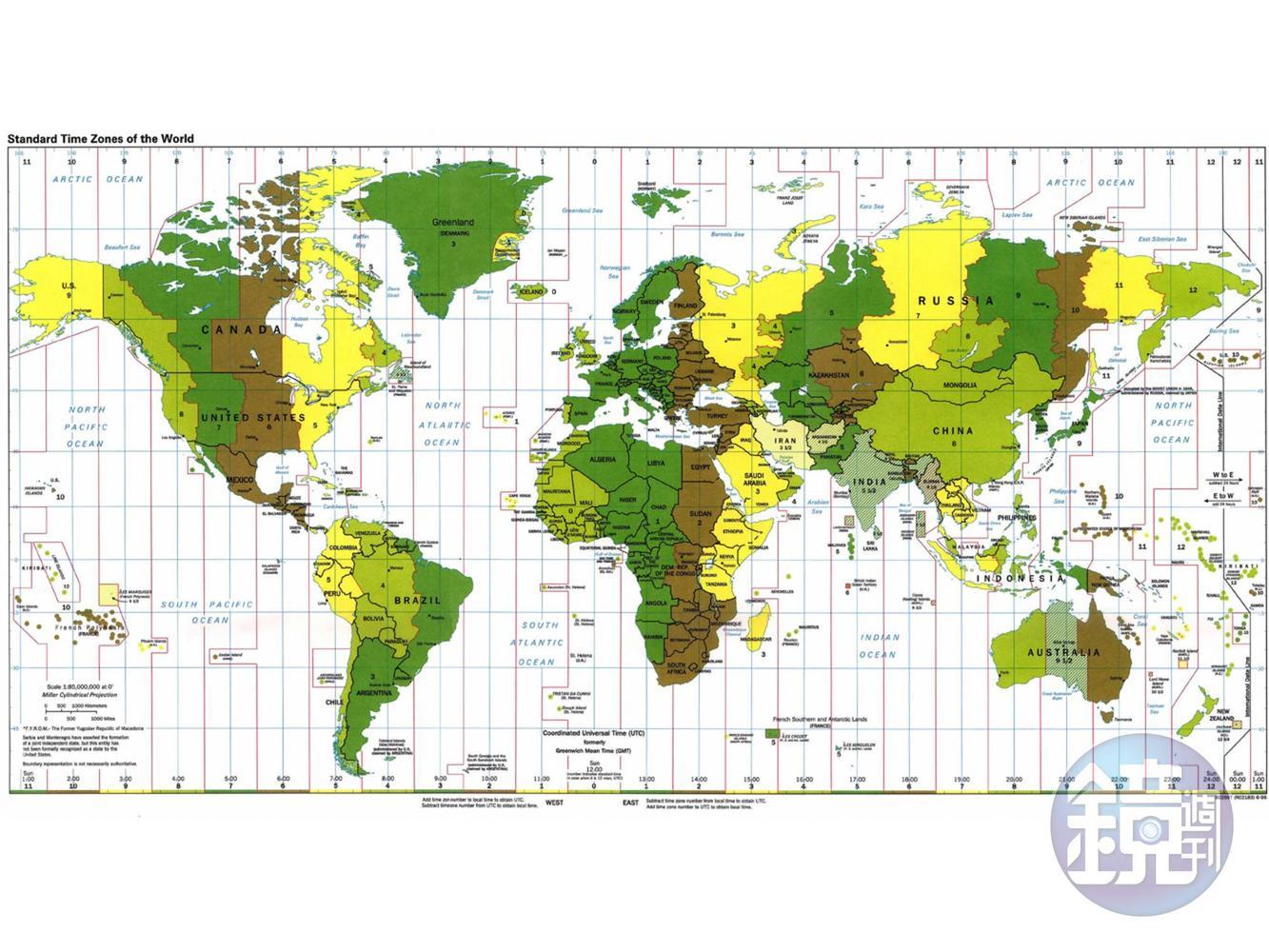 「GMT」國際標準時規定將全球劃分為24個時區。