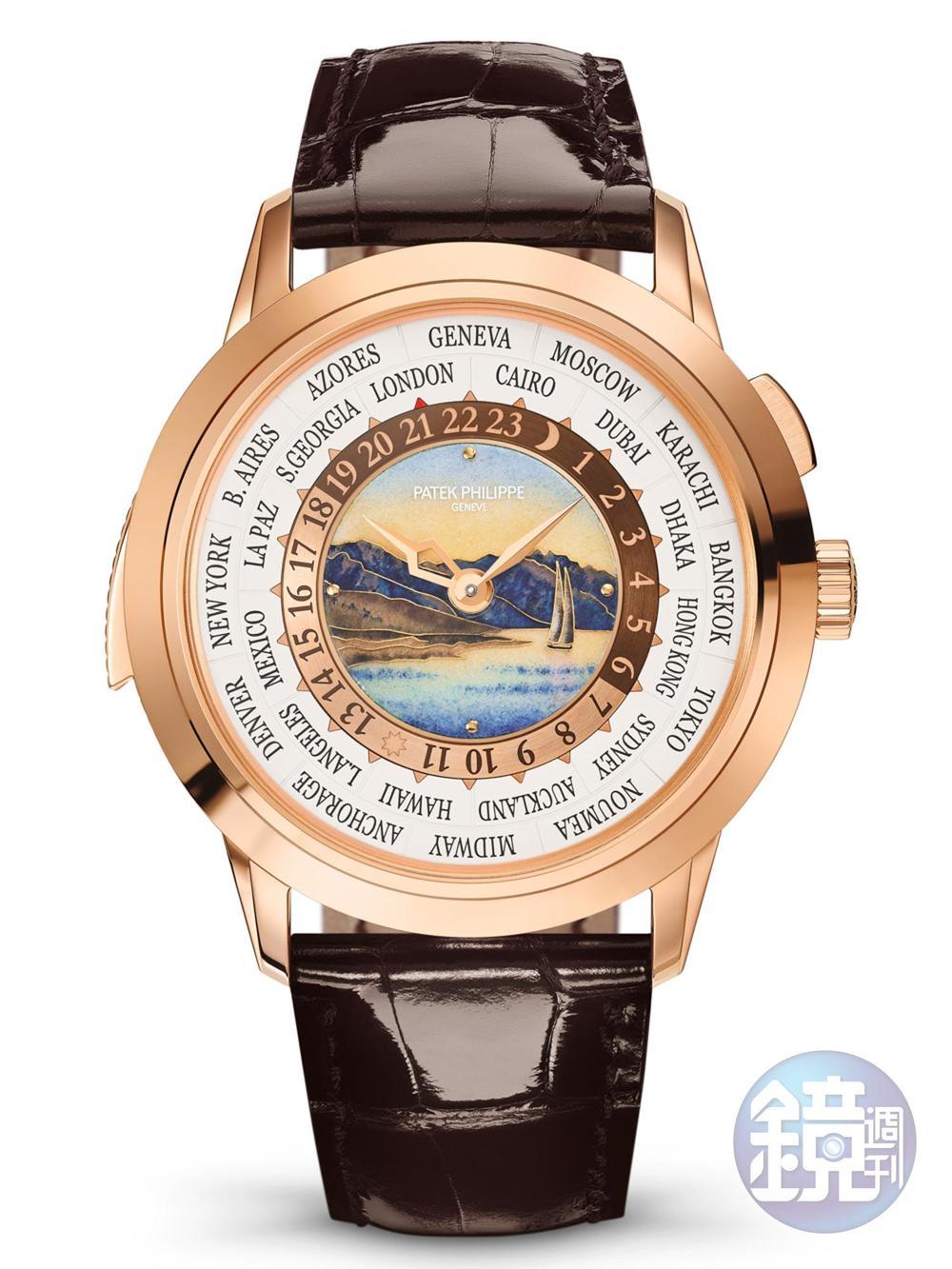 PATEK PHILIPPE的「5531R世界時間三問報時自動腕錶」，也是改良了Louis Cottier的原始設計，在兩點鐘位置設計了一個快調按鈕。