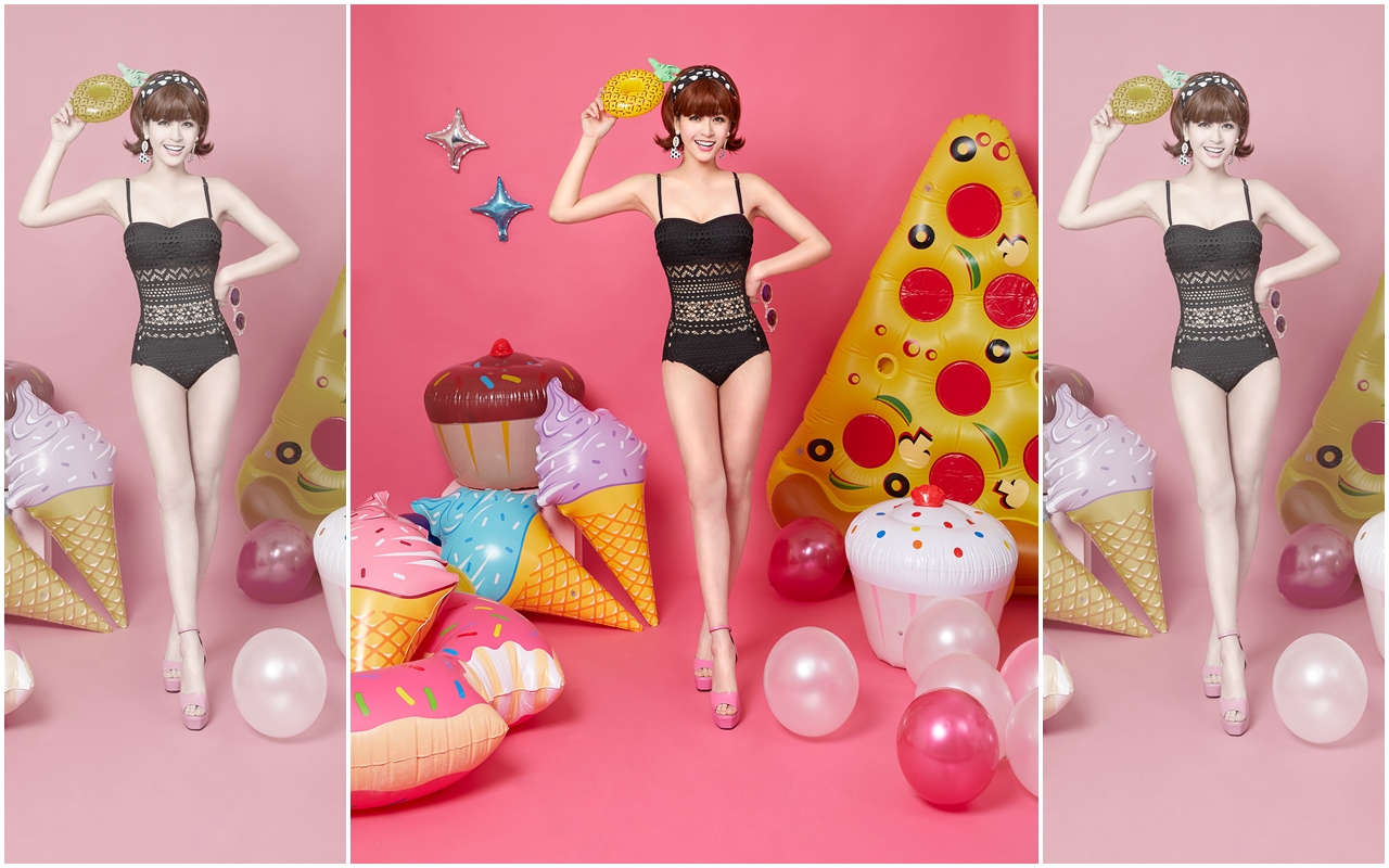 蘇晏霈成功剷肉8公斤，穿蕾絲泳裝COSPLAY芭比超惹火。（CHOYeR提供）