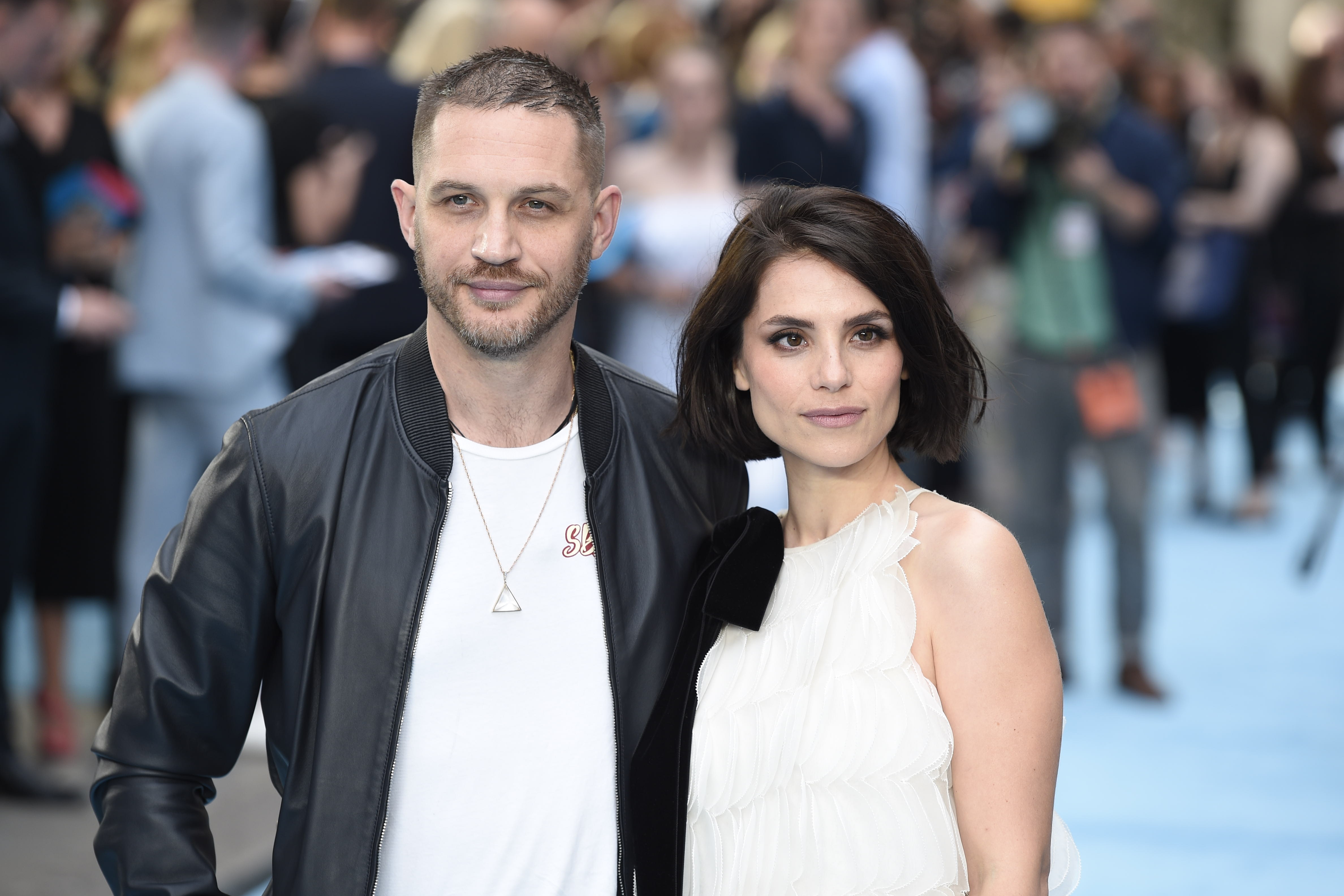 英國男星湯姆哈迪與妻子夏洛特雷莉結縭4年，傳將要迎來兩人的第二個寶寶。（東方IC）