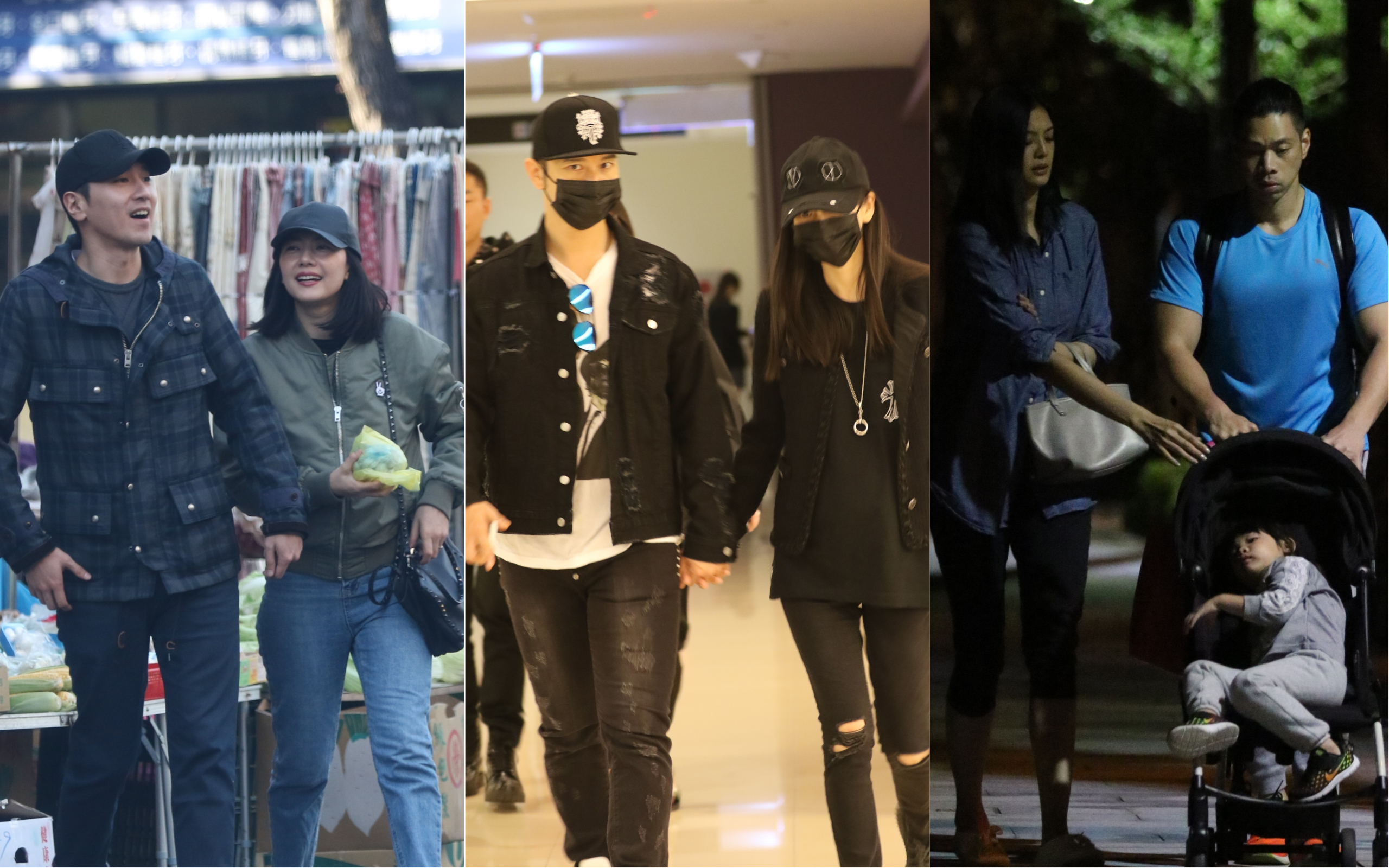 演藝圈不少夫妻在婚後仍保持戀愛熱度，不顧旁人眼光大放閃。左起依序為趙又廷、高圓圓夫婦；黃曉明、Angelababy夫婦；Michael、林嘉綺夫婦。