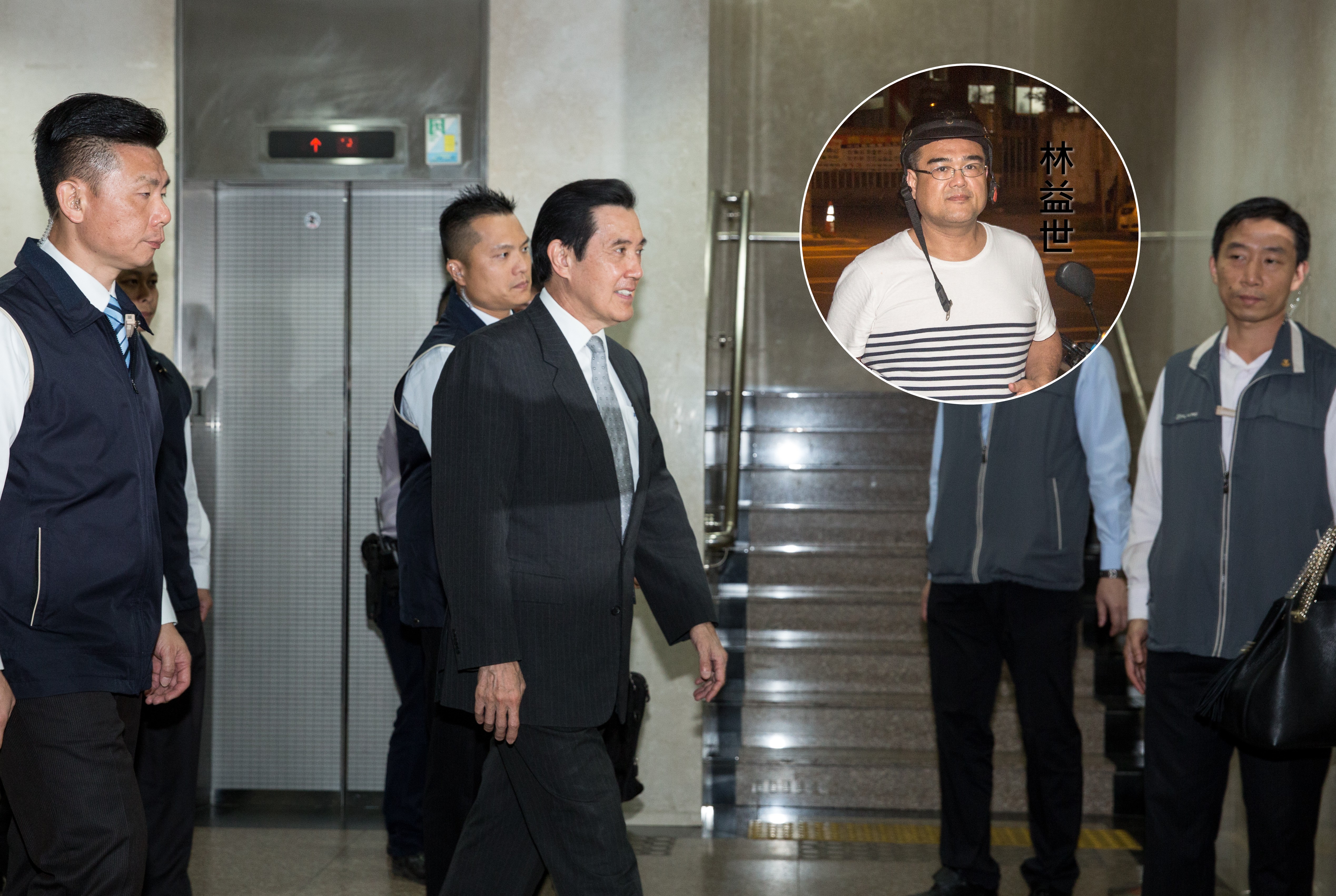 不只馬英九，曾任國民黨副主席的前行政院祕書長林益世（圈圖者）也曾被錄下攸關犯罪的錄音。