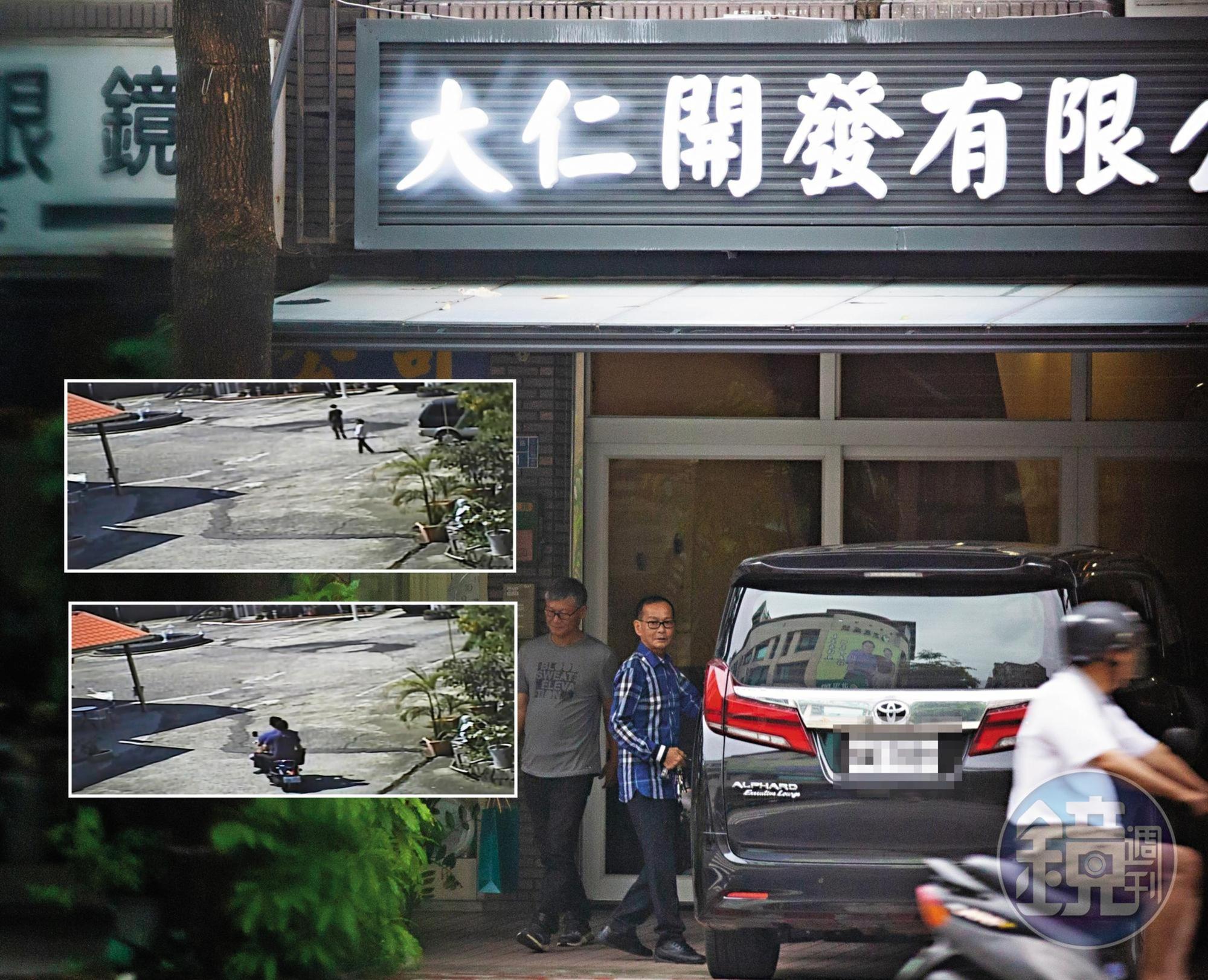 本刊直擊豪華黑色7人座車，為大仁開發老董簡姓業者座車，他平常都開這輛上下班，千萬勞斯萊斯則是放在家中很少開出來。