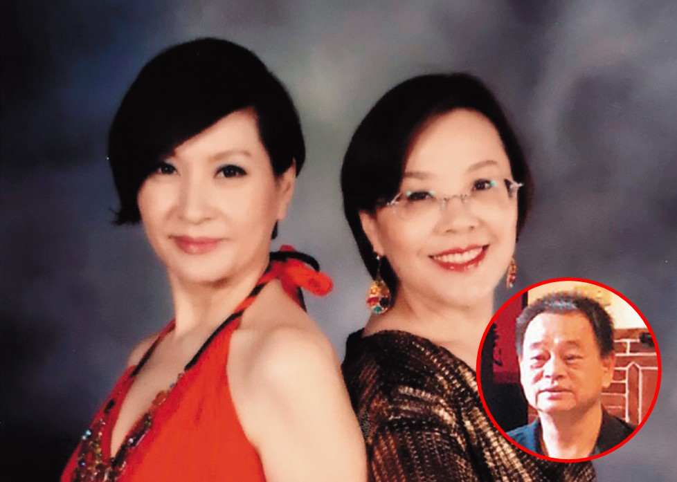 藝人方芳芳（左）的姊姊方典（右）曾任華視董事，她去年遭丈夫家暴。（讀者提供）