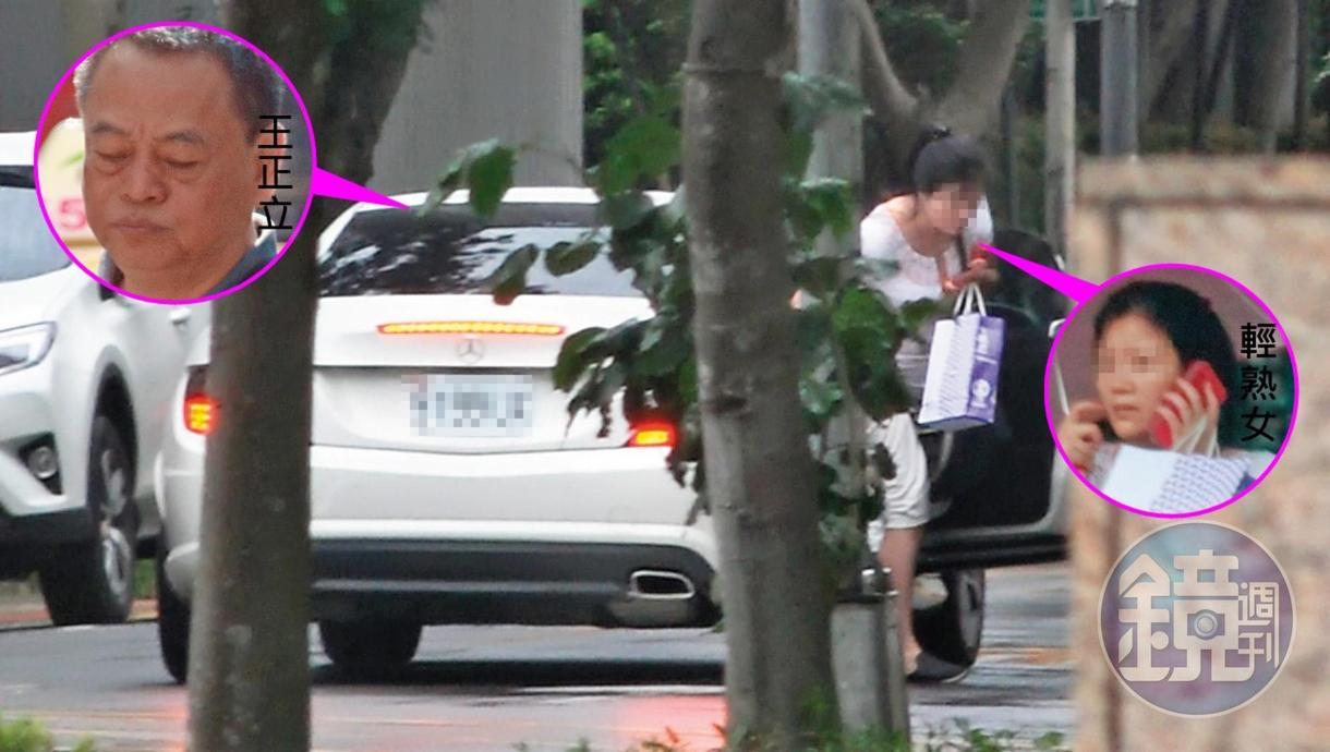 與妻子分居中的王正立,7月7日載著一名輕熟女(圖),從新北市新店出發到台北市信義區。