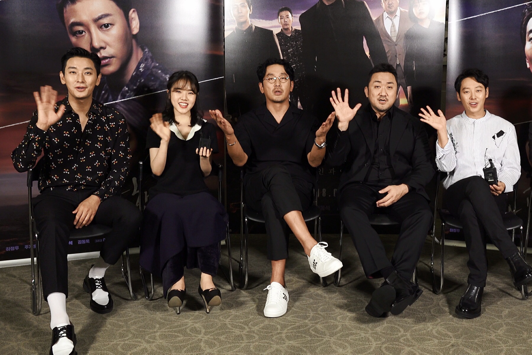 《與神同行：最終審判》即將在8月8日於全台盛大上映，圖為該劇主要演員，朱智勛（朱智勛，金香起，河正宇，馬東石，金東旭），金香起，河正宇，馬東石，金東旭。