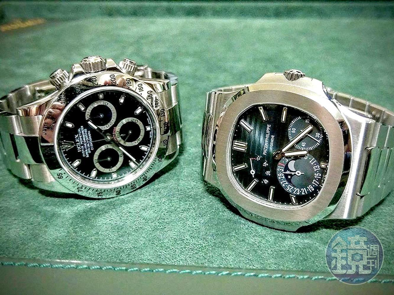 ROLEX Daytona、PATAK PHILIPPE Nautilus不鏽鋼運動錶要以訂價入手難上加難，國內外皆然。