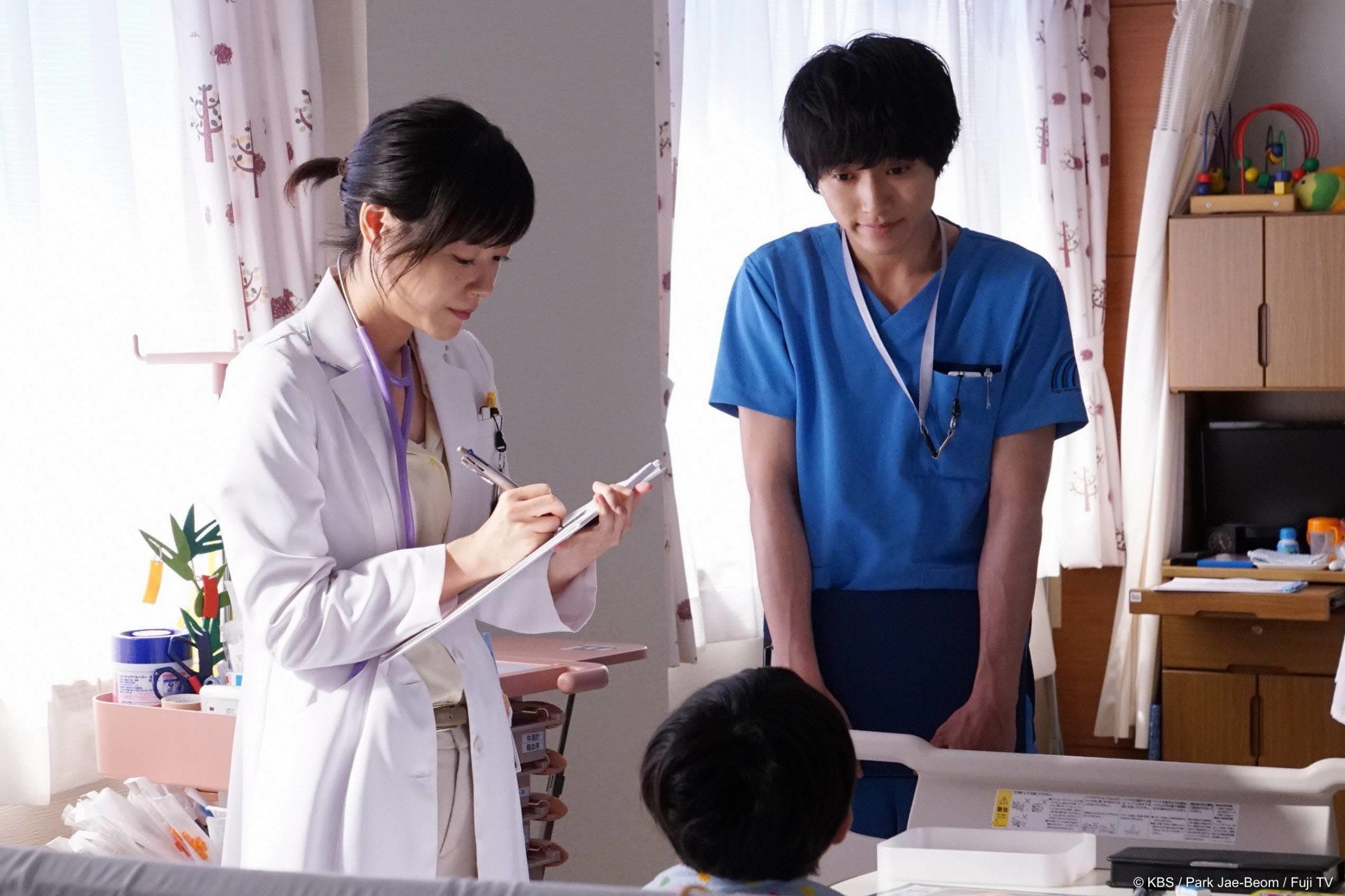 上野樹里（左）與山崎賢人（右）主演的《Good Doctor善良醫生》，首播收視11.5% 廣受好評。（KKTV提供）