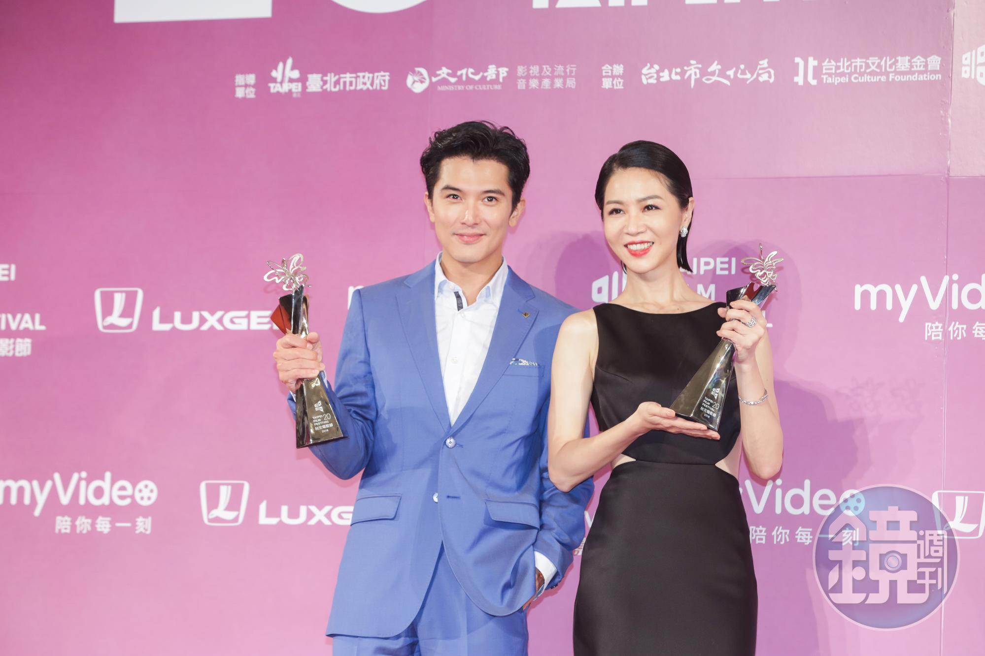 邱澤、謝盈萱分別以《誰先愛上他的》奪下最佳男女主角獎。