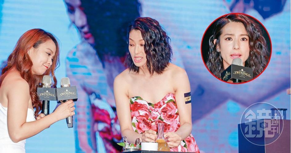 雖然其他媒體稱賴雅妍隨緣的態度非常佛系,但是本刊攝影還是抓到她地獄的一瞬間。面露凶光的賴雅妍,盡力代言茶包品牌,說自己「打從娘胎就在喝茶」,真的也是很會誇張講。