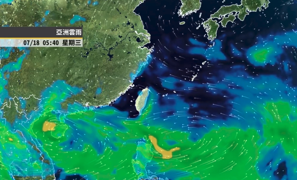 第9號颱風「山神」今（17）日上午8時生成，近日不排除還有第10號颱風「安比」生成。（翻攝自氣象達人彭啟明臉書）