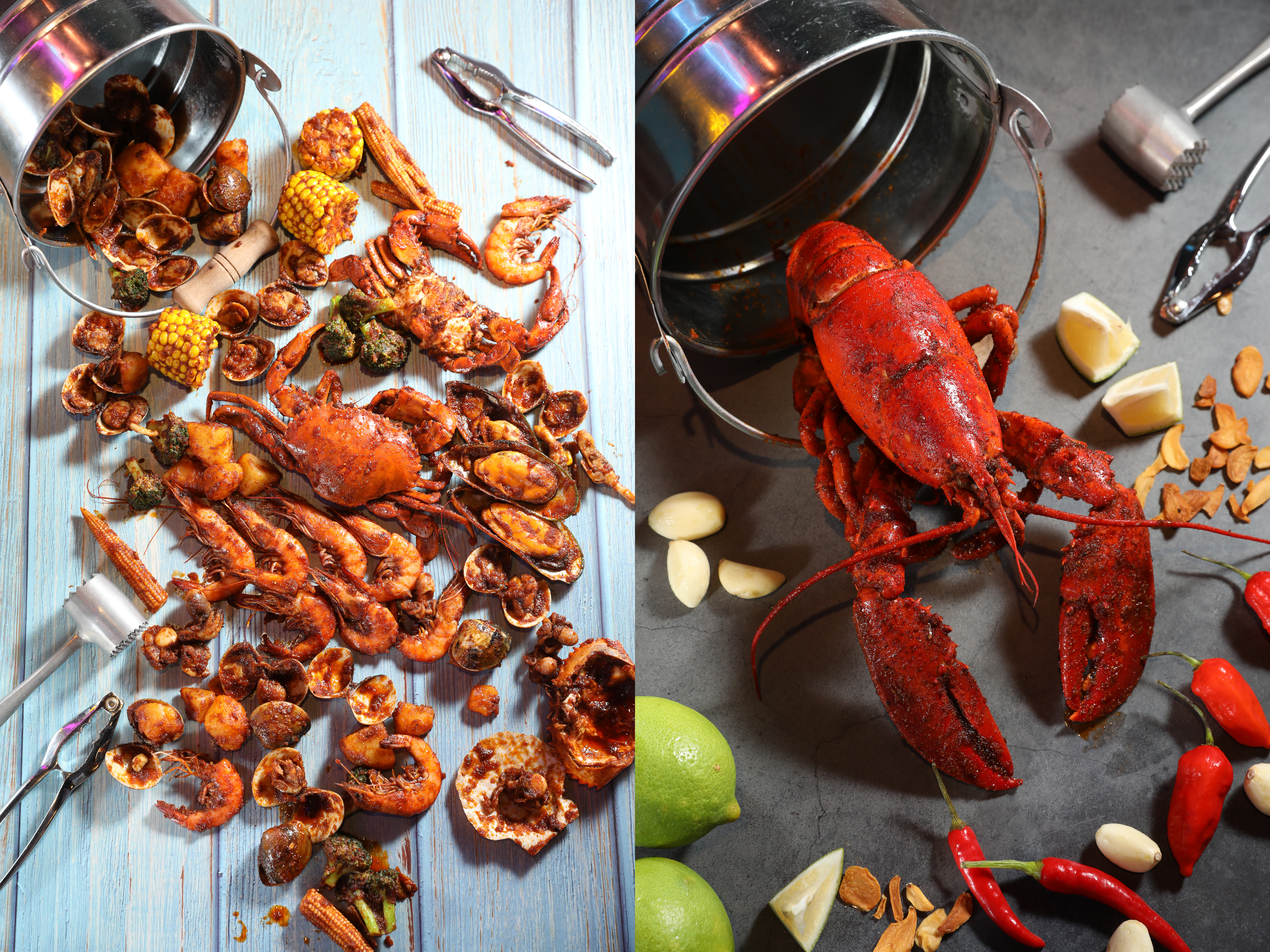 來自馬來西亞的手抓海鮮品牌「Shell Out」主打南洋風味。