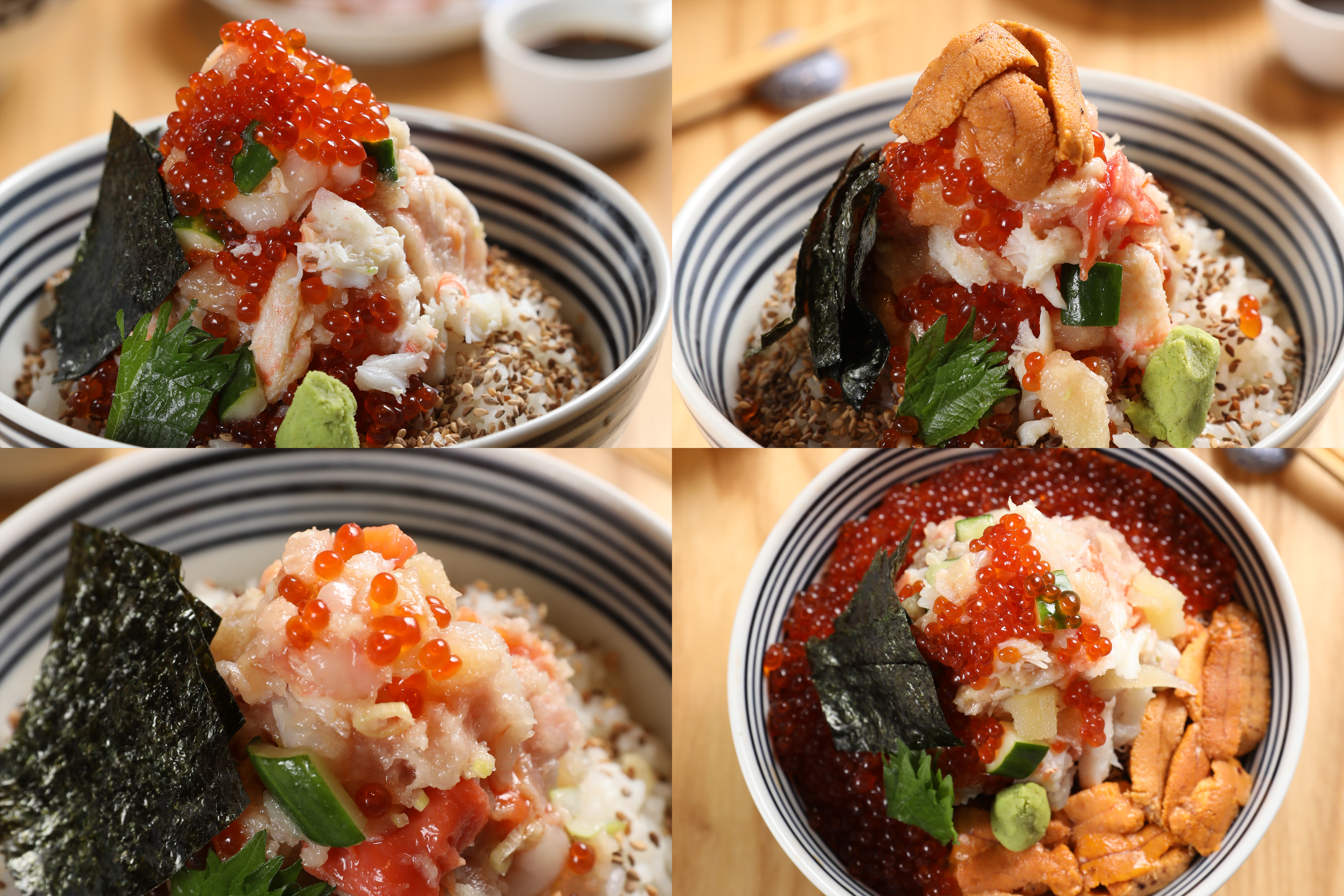 「日本橋海鮮丼つじ半」台北店完美複製本店的口味，如今不用出國也吃得到奢華丼。