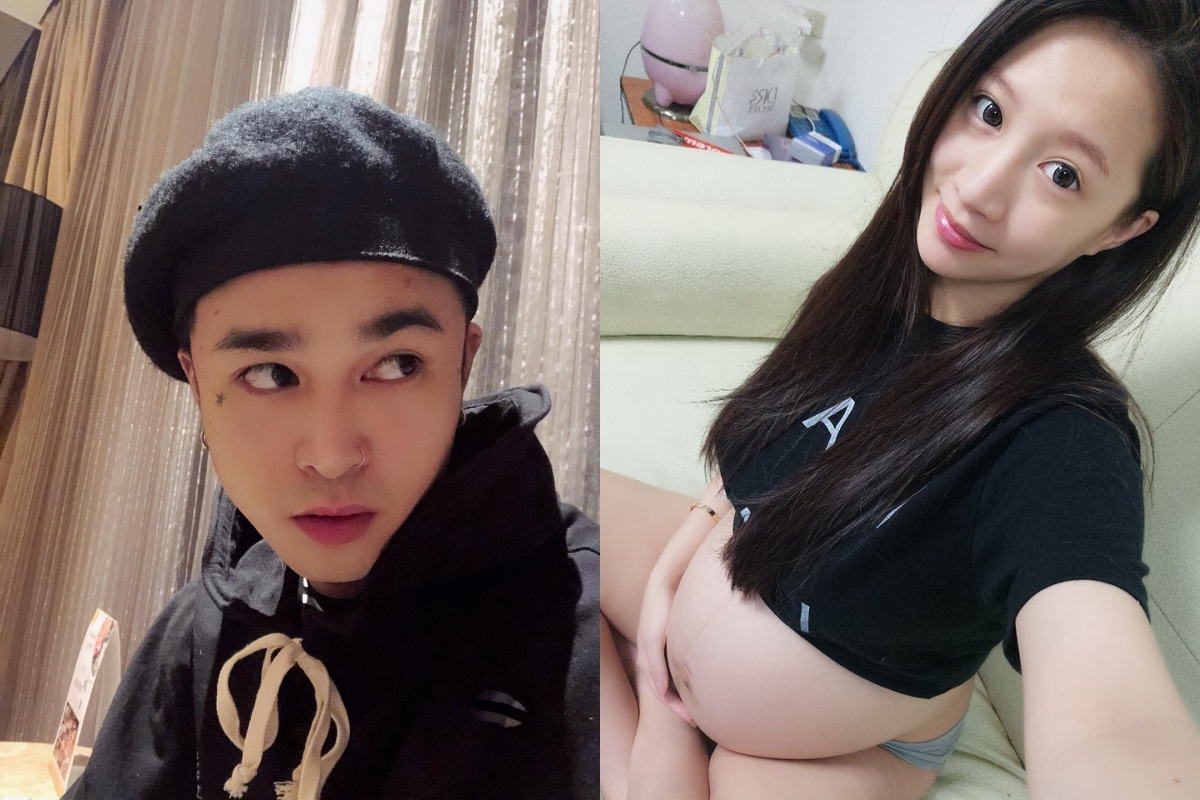 胡睿兒與林采緹的兒子報到，恭喜兩人升格當爸媽。（合成圖片，翻攝於胡睿兒臉書，林采緹IG）