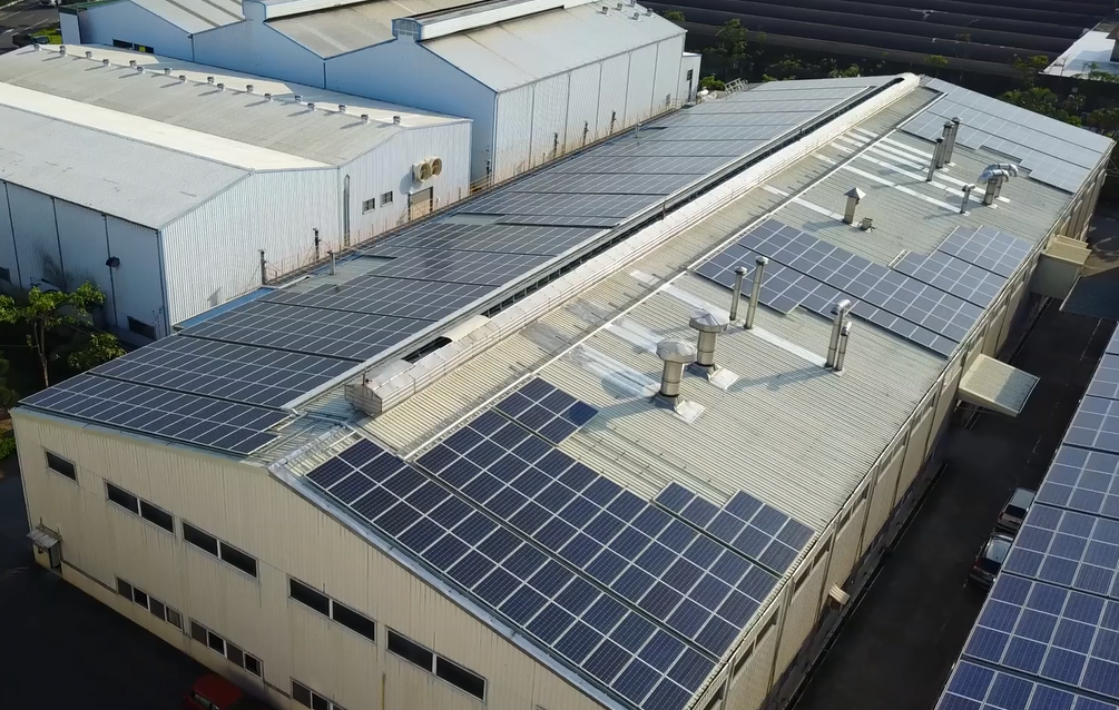 中租台南巿永康區太陽能電廠002號外觀。