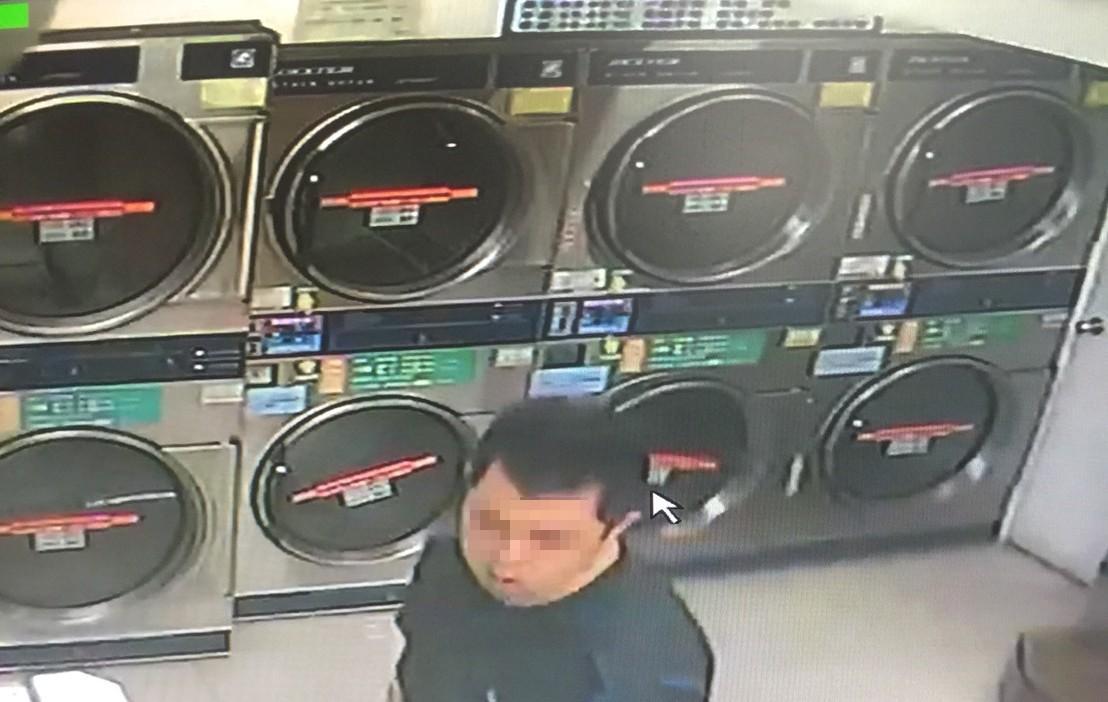 案發地點位在北市松山路一家洗衣店,偷走她內衣褲的男子已賠償2000元。(警方提供)