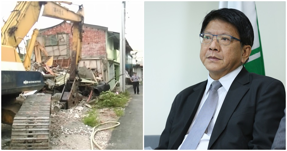屏東縣政府為推動公勇路拓寬案拆遷該地區房屋,竟意外引發屏東縣長潘孟安的從政以來最大危機。(左圖翻攝自蔣月惠臉書)