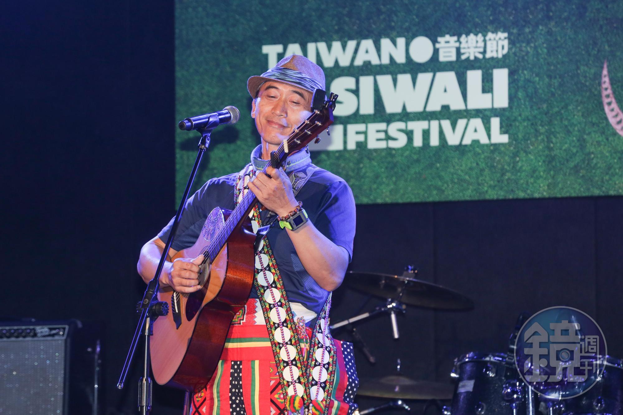 陳建年參加「Taiwan  PASIWALI  Festival」原住民族國際音樂節記者會，演唱〈台東心・蘭花情〉展現金曲歌王實力。