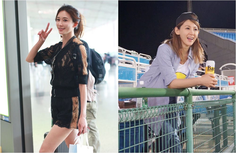 女星鄭仲茵和第一名模林志玲曾為高中同學和室友。（左圖取自東方IC，右圖取自鄭仲茵臉書）