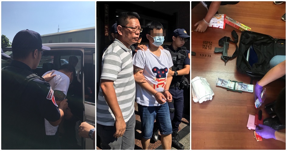 台中市沙鹿區合庫銀行搶案發生後第7日，警方順利逮捕歐嫌。（警方提供）