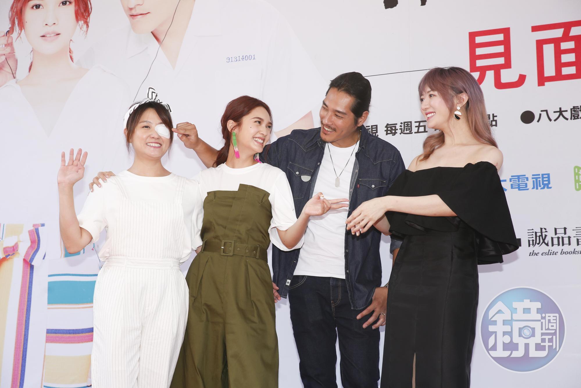 《前男友不是人》主要演員李杏(右起)、藍正龍、楊丞琳、海裕芬今一同出席簽書會。