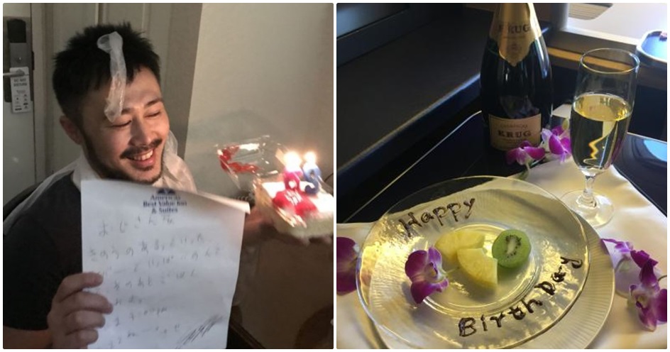 日男選在生日當天搭乘全日空的頭等艙，不料10小時的航程都等不到他期盼的生日驚喜，讓他氣得一下飛機就投訴。（翻攝自網路）