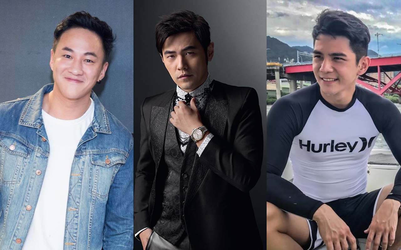 何潤東（左）的尺寸在圈內被討論多年；周杰倫曾穿著飛鼠褲，被人意外發現有大鵰；祖雄（右）以身材好著稱，拍攝寫真時竟被網友懷疑是否胯下有偷塞東西。（翻攝臉書）