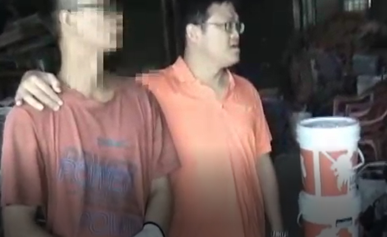 謝嫌（左）以開設臉書瘦身社團為由，誘騙未成年少女拍攝裸照得逞。（刑事局提供）