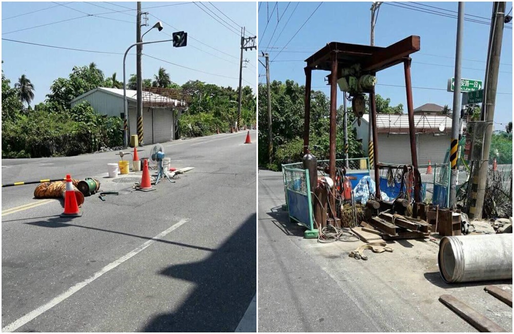 有網友在臉書社團「爆怨公社」發文，抱怨自己的哥哥領不到錢還堅持把交通工程完成。後來才被證實是烏龍爆料。（翻攝爆料公社官網）