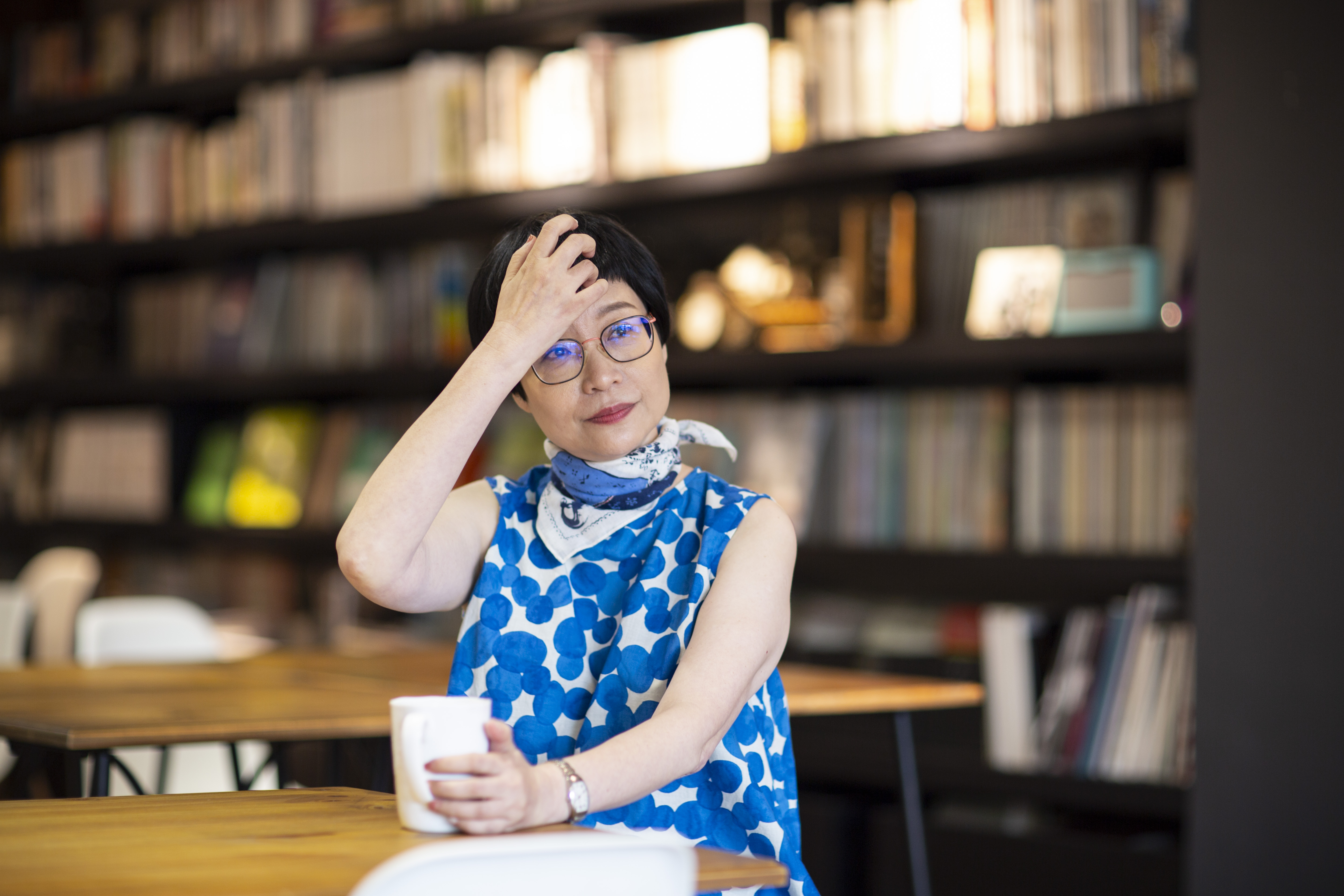 張曼娟希望她老了可以有看護機器人作伴。