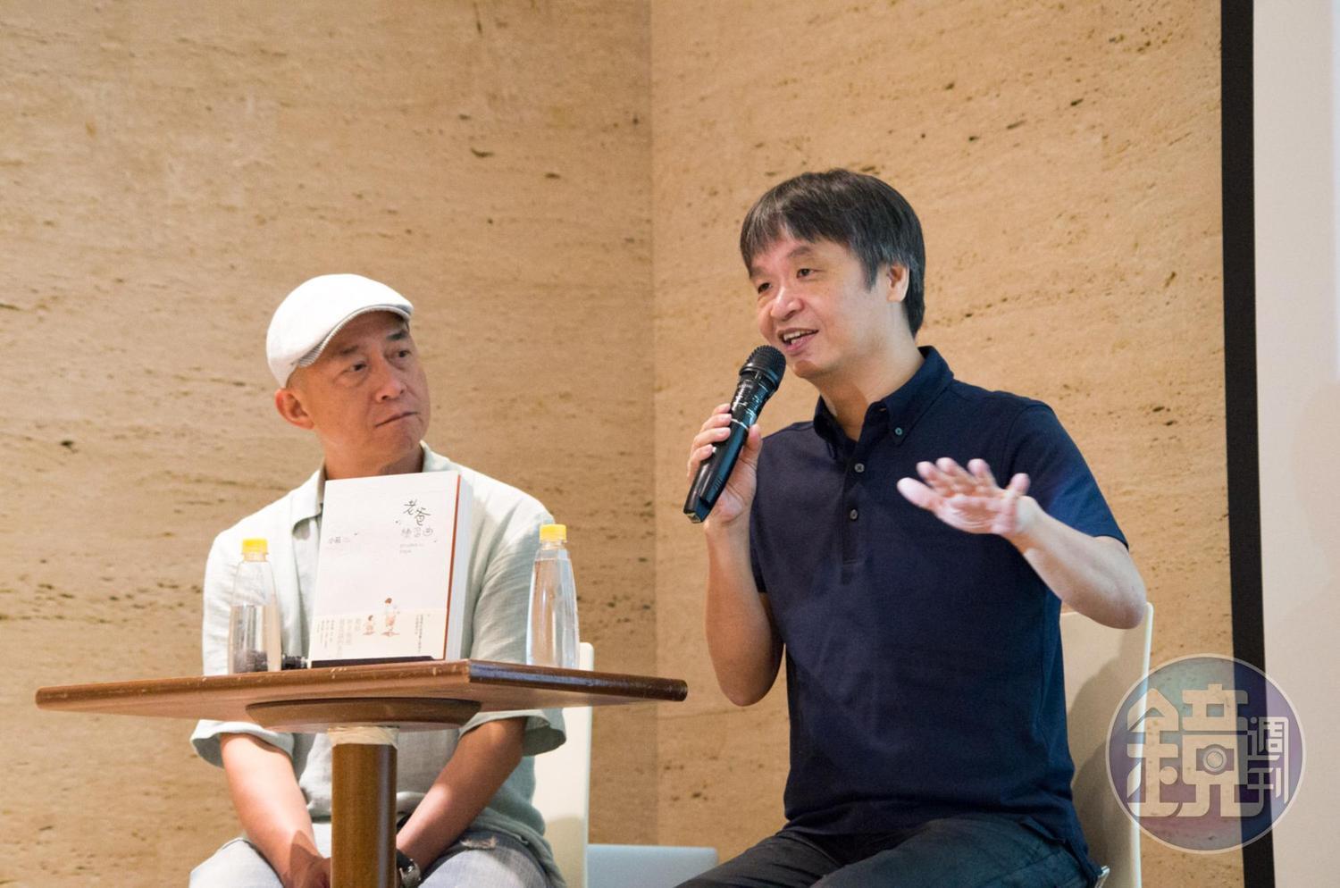 小莊與黃健和都認為發展個人風格很重要，但也要被讀者認同。（周文凱攝）