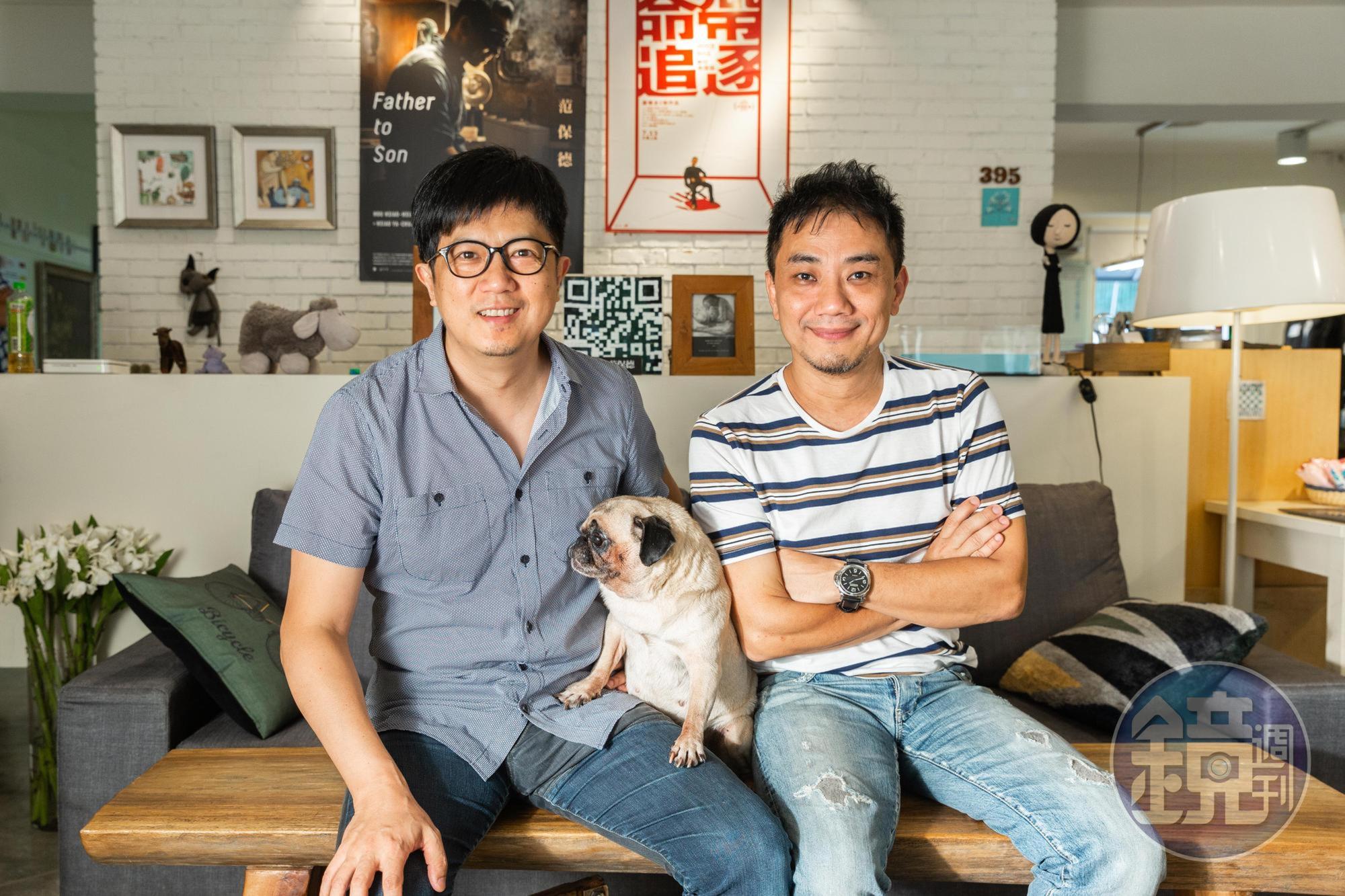 蕭雅全(右)與侯志堅是高中同學,也是長期的合作拍檔。