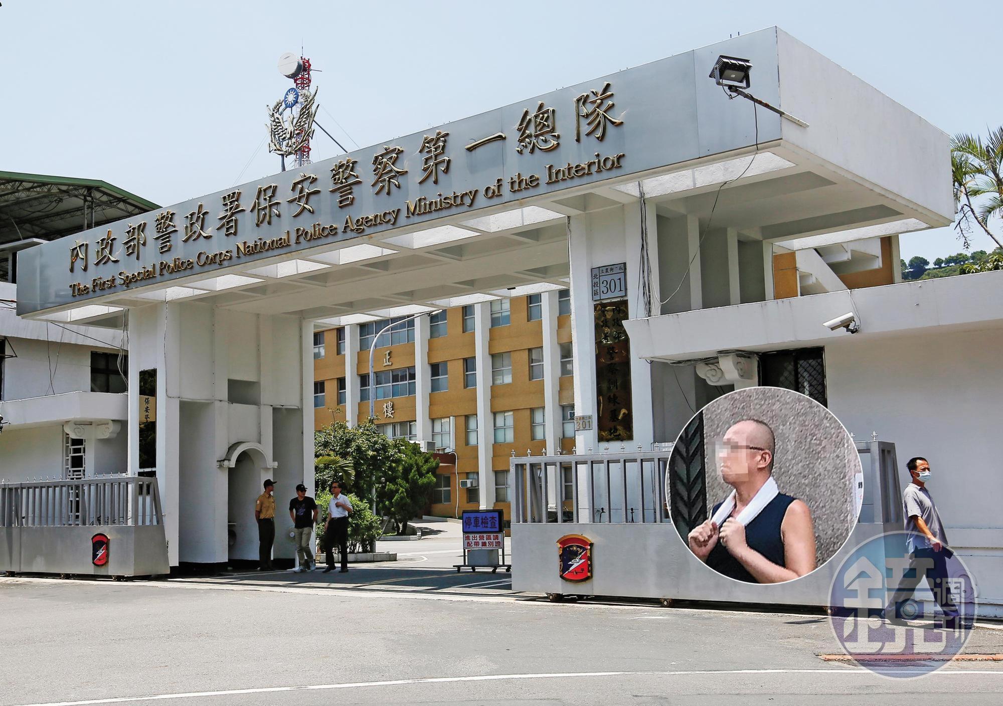 違反《公務員服務法》在外兼職的警員盧膺中任職於保一總隊。