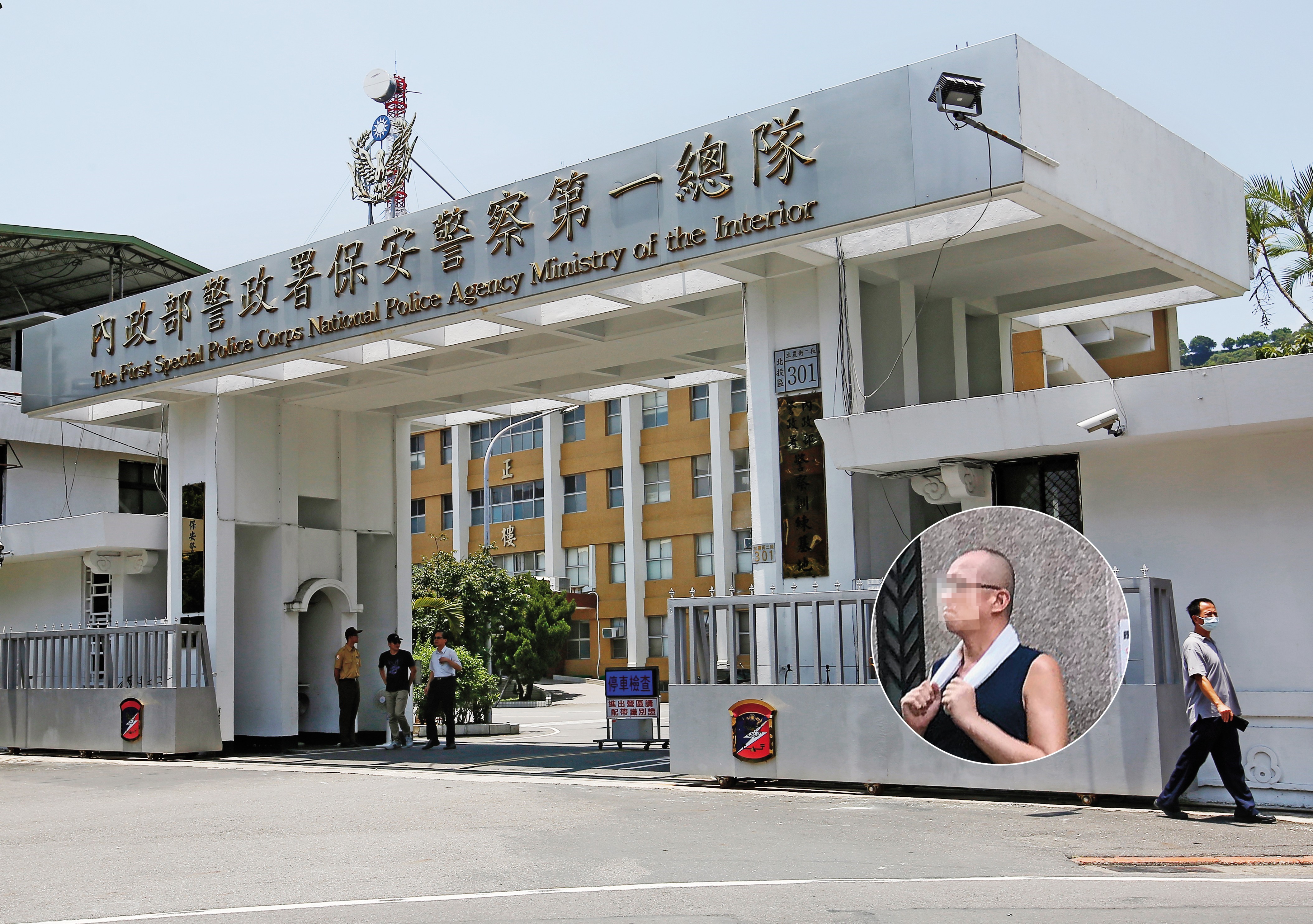 違反《公務員服務法》在外兼職的警員盧膺中任職於保一總隊。