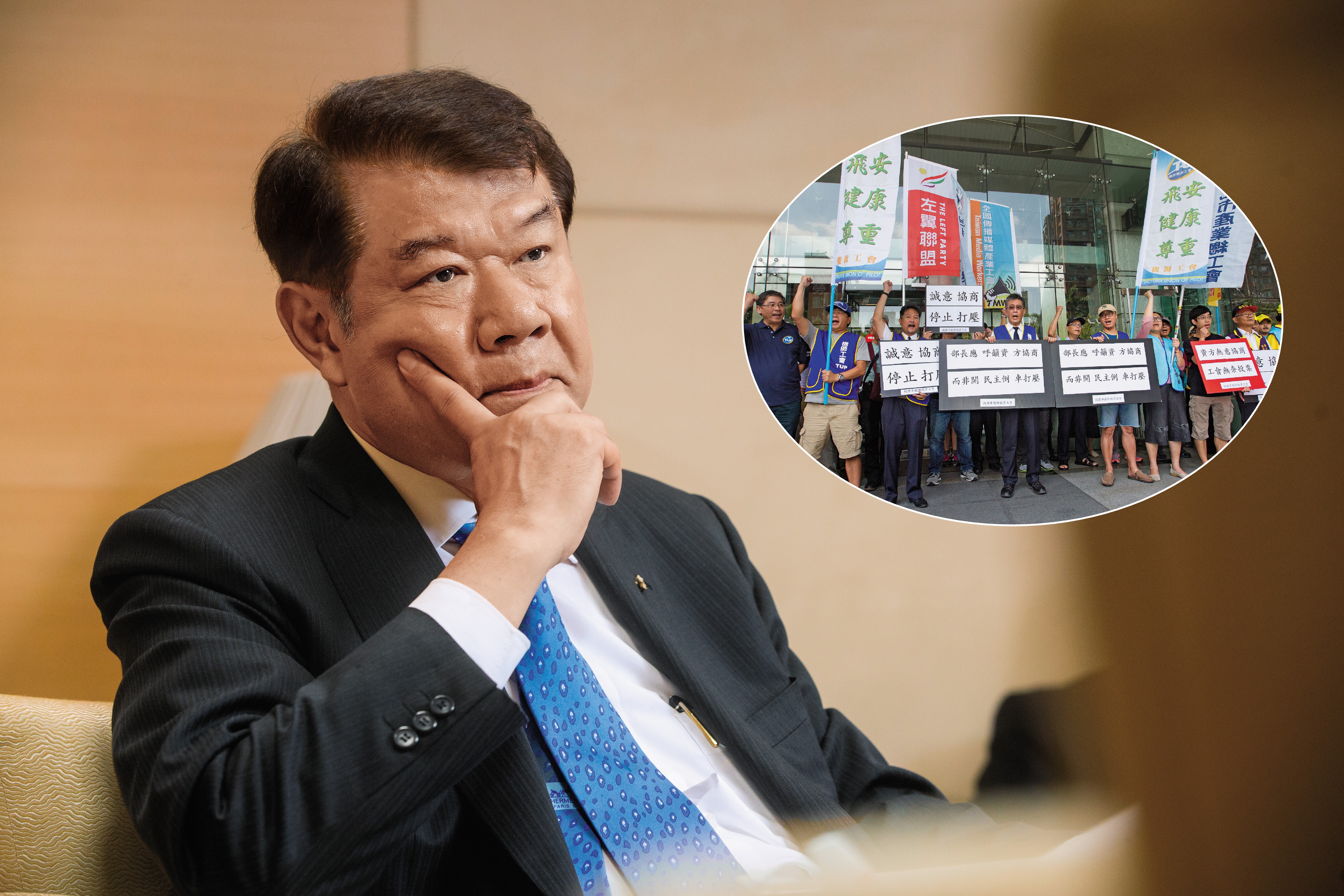 華航董事長何煖軒2年前在空服員罷工運動中緊急接下董座救火，如今機師工會順利取得罷工權，華航再次陷入罷工危機。